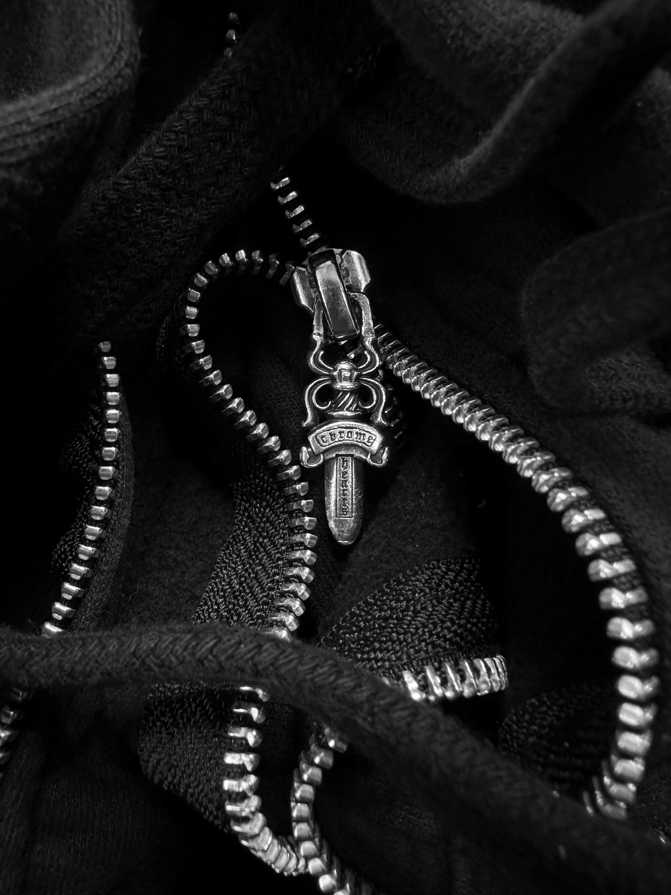 Chrome Hearts ‘London Exclusive’ Dagger Zip-up Black Hoodie