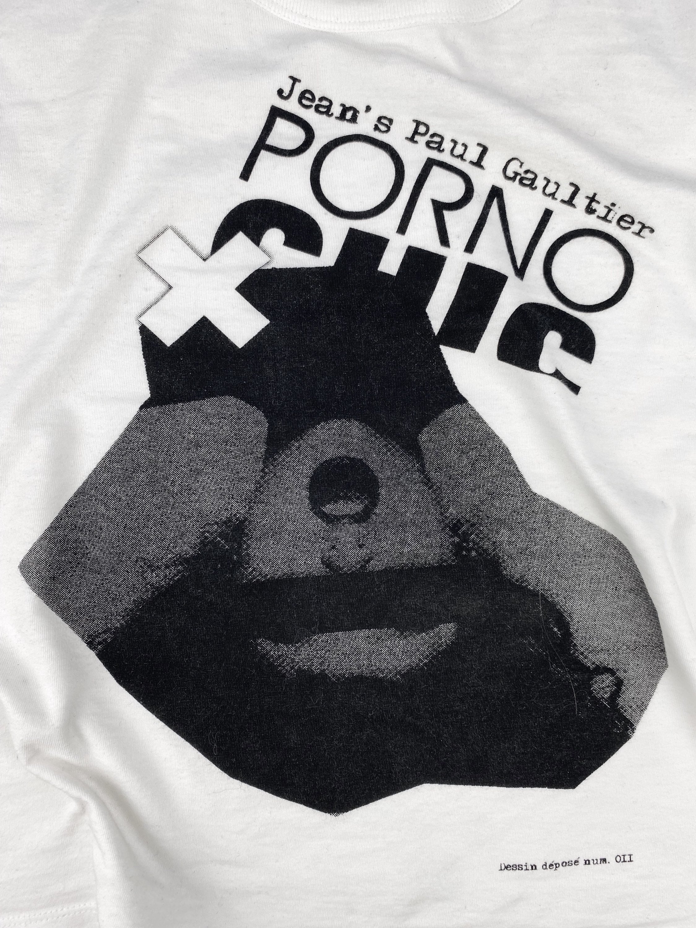 00s Jean Paul Gaultier ‘Porno Chic’ White Graphic Tank Top