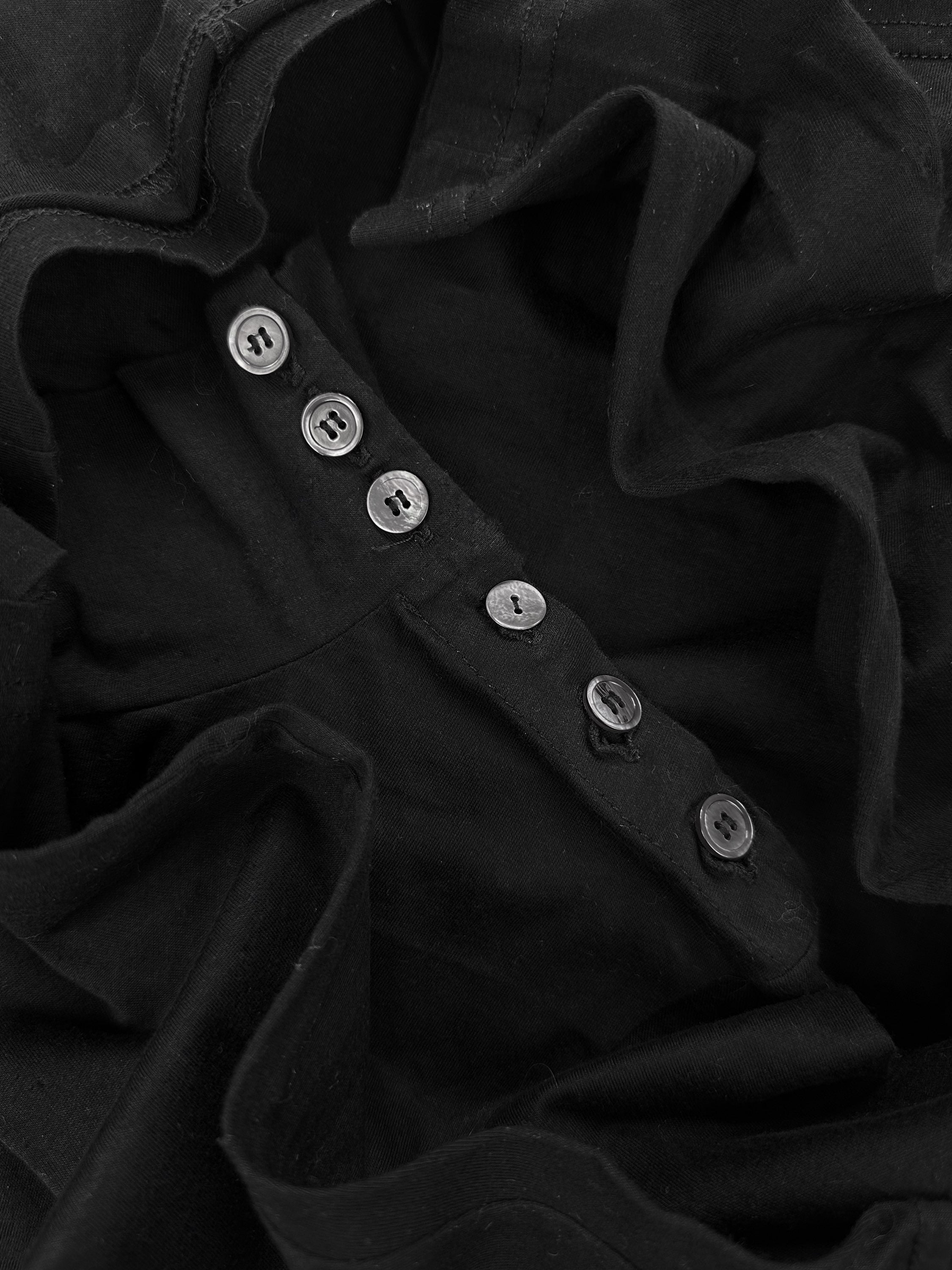 1997 Helmut Lang Button Collar ‘Cut-Out’ Elbow Turtleneck