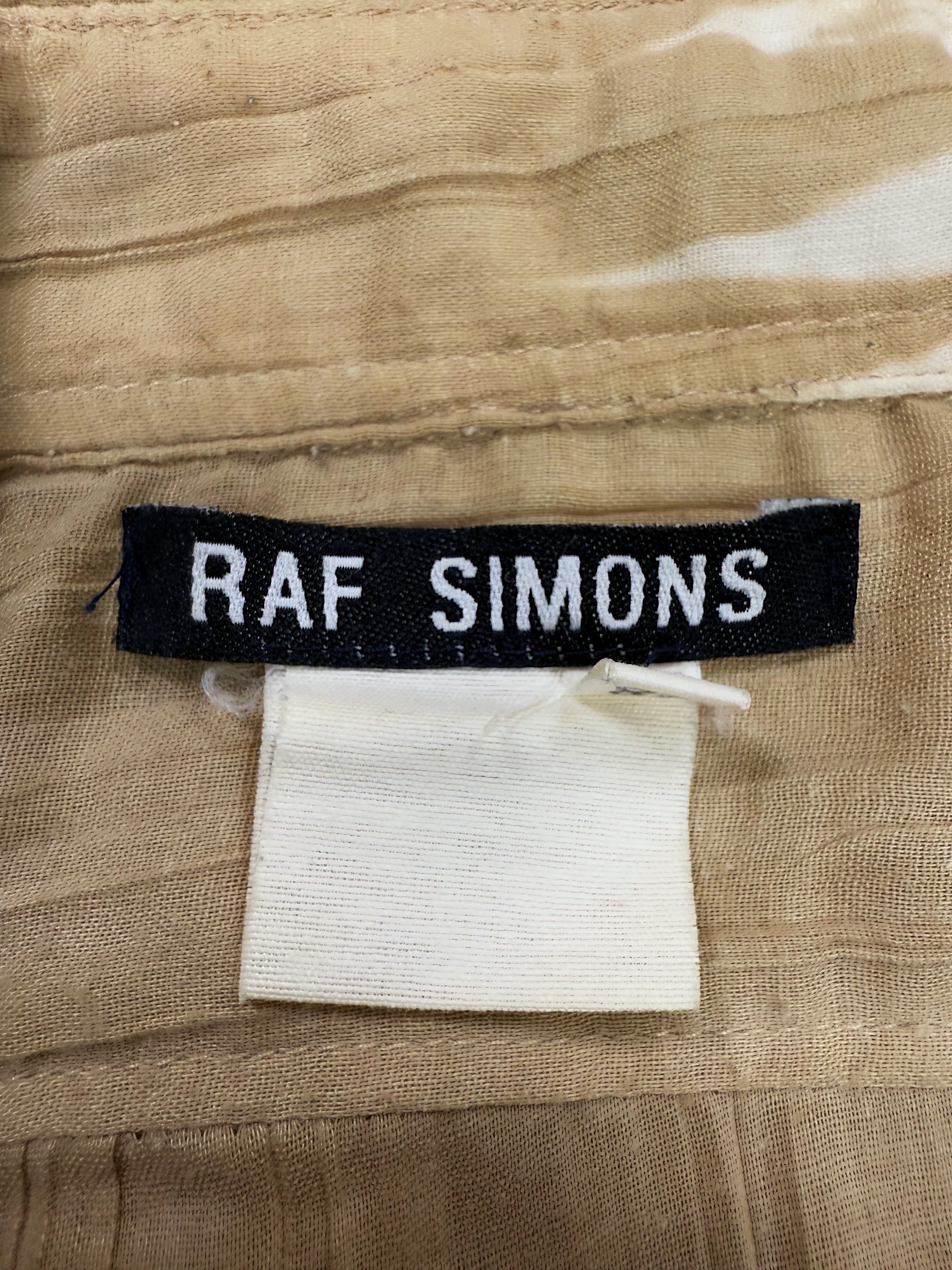 SS98 Raf Simons ‘Black Palms’ Tie Dye Button Up Collared Shirt