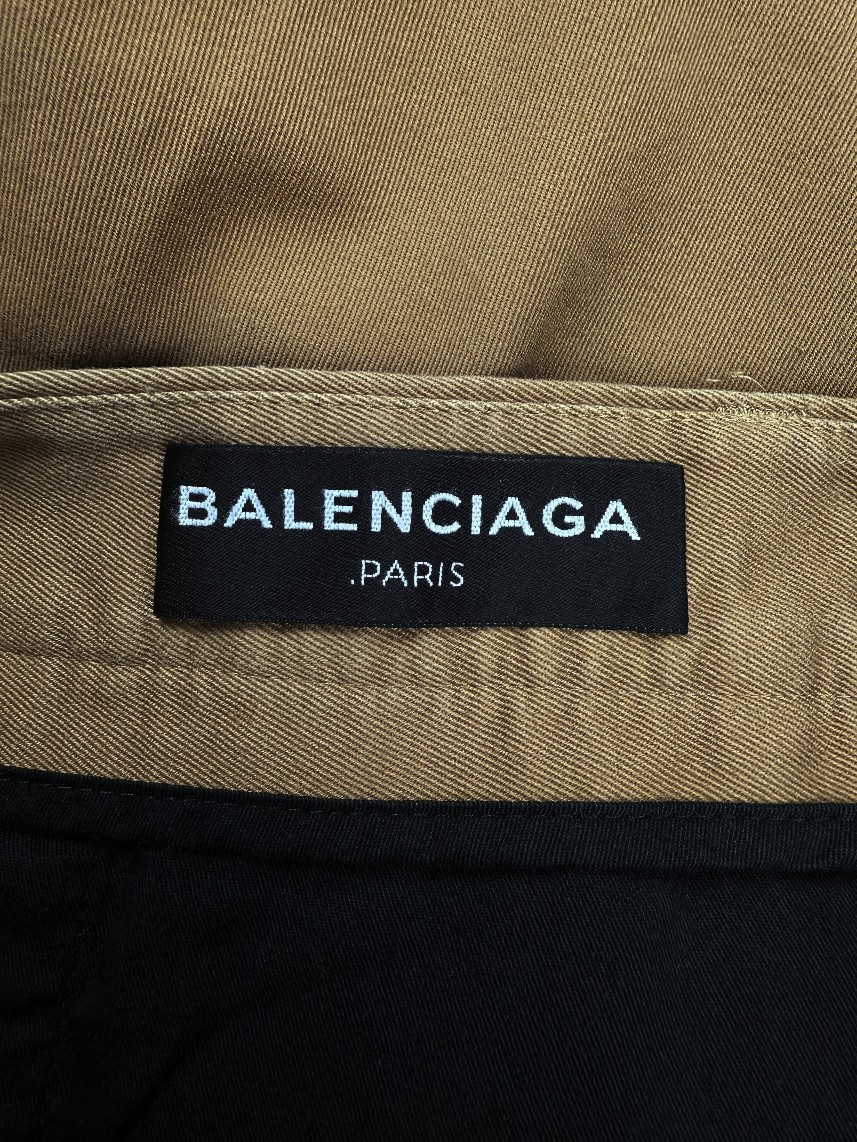 AW16 Balenciaga Skater Beige Wide Cut Denim