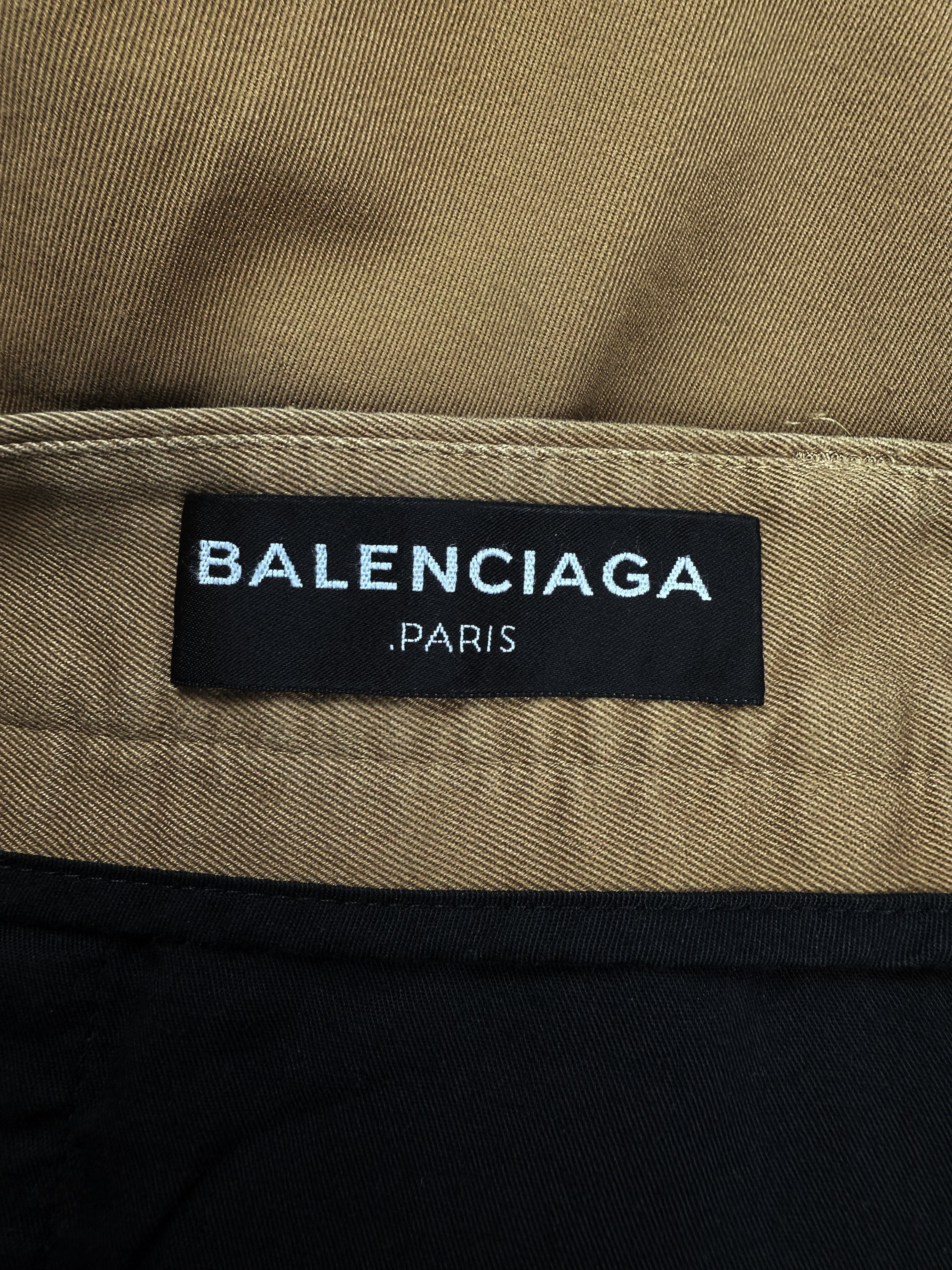 AW16 Balenciaga Skater Beige Wide Cut Denim