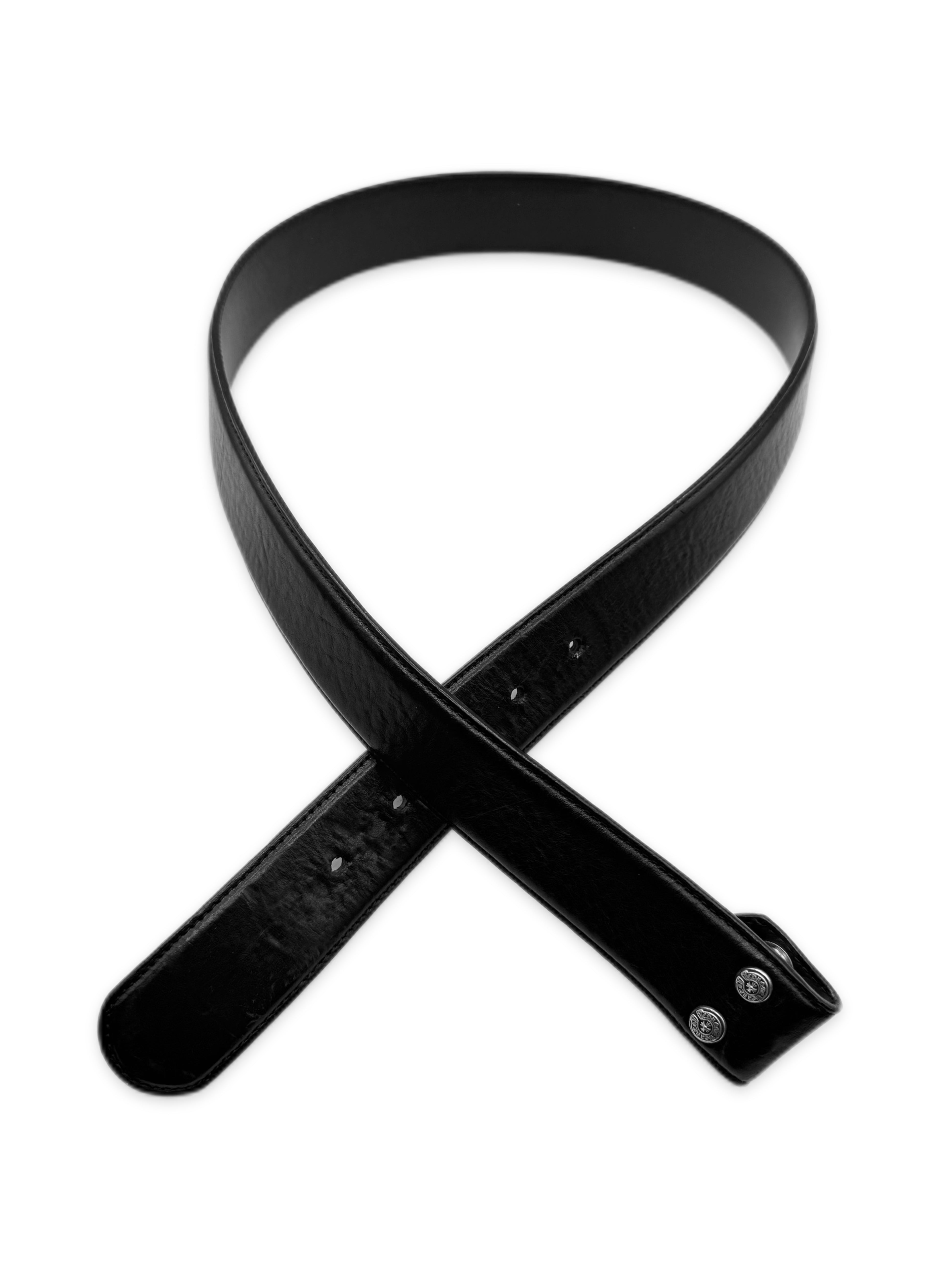 Chrome Hearts Black Leather .925 Silver Belt