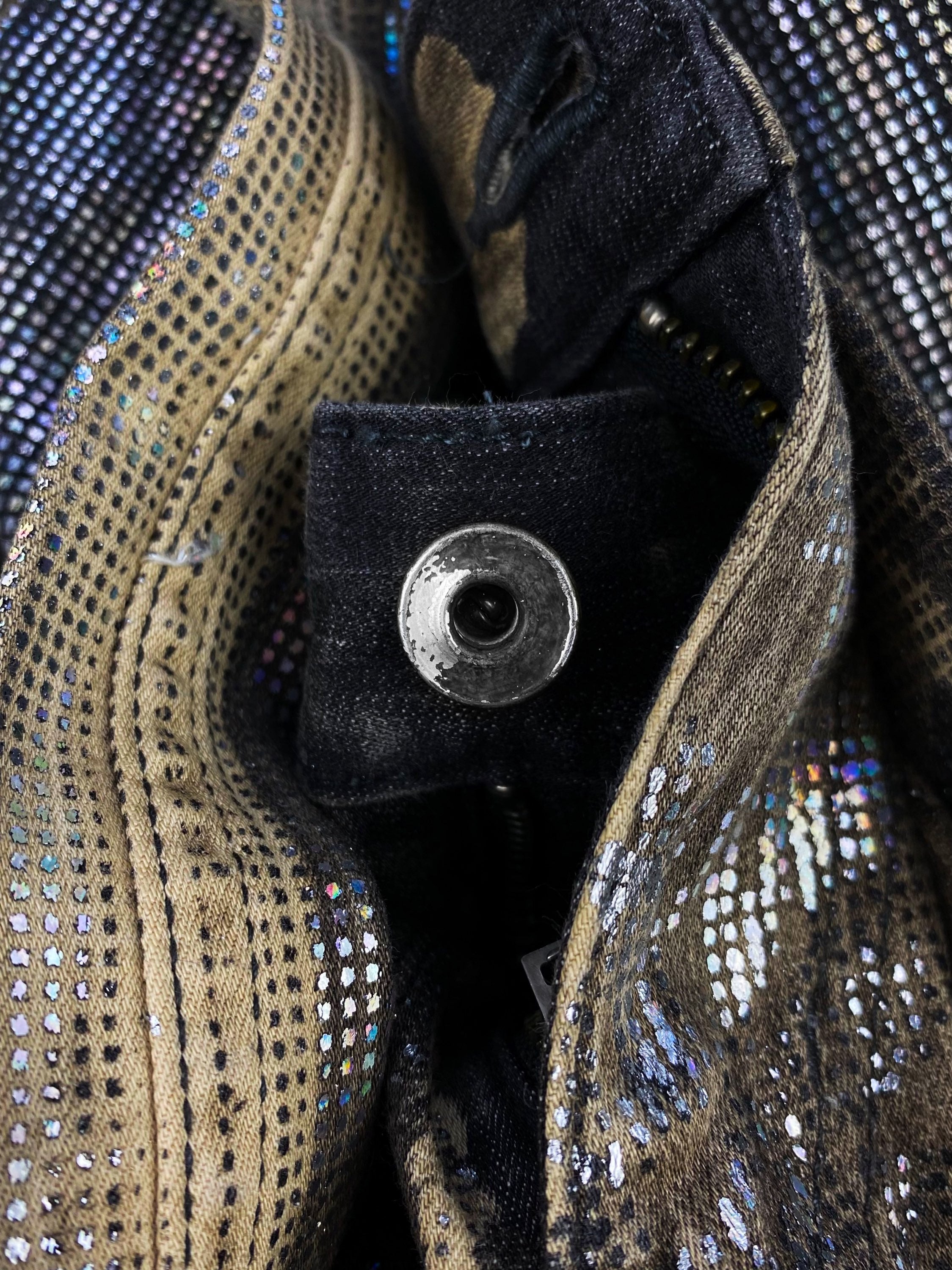 Le Grande Bleu L.G.B Crystal Encrusted Skinny Cut Denim