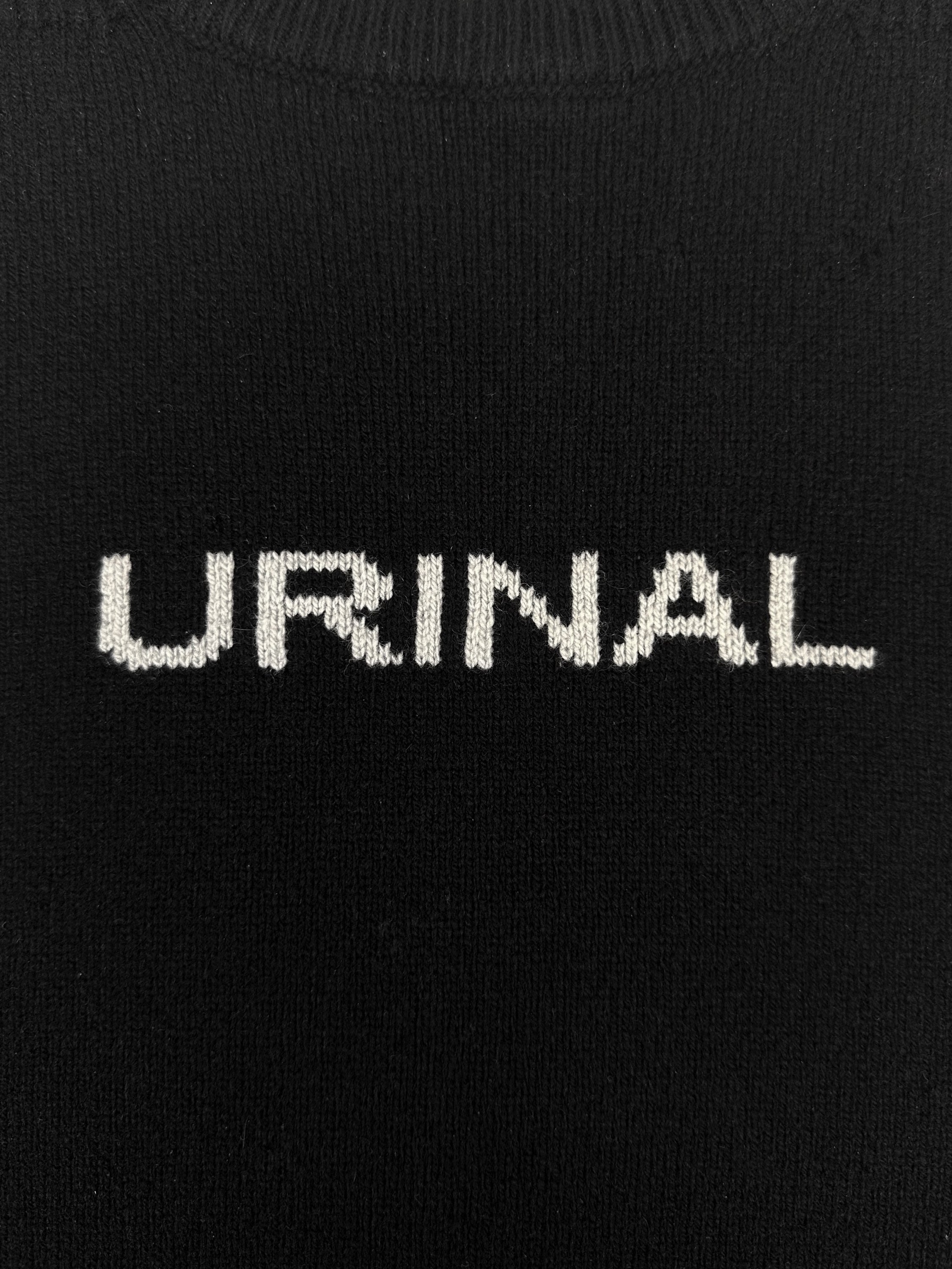 AW22 Rick Owens ‘Urinal’ Rotten Crew Knitted Slogan Tank-top