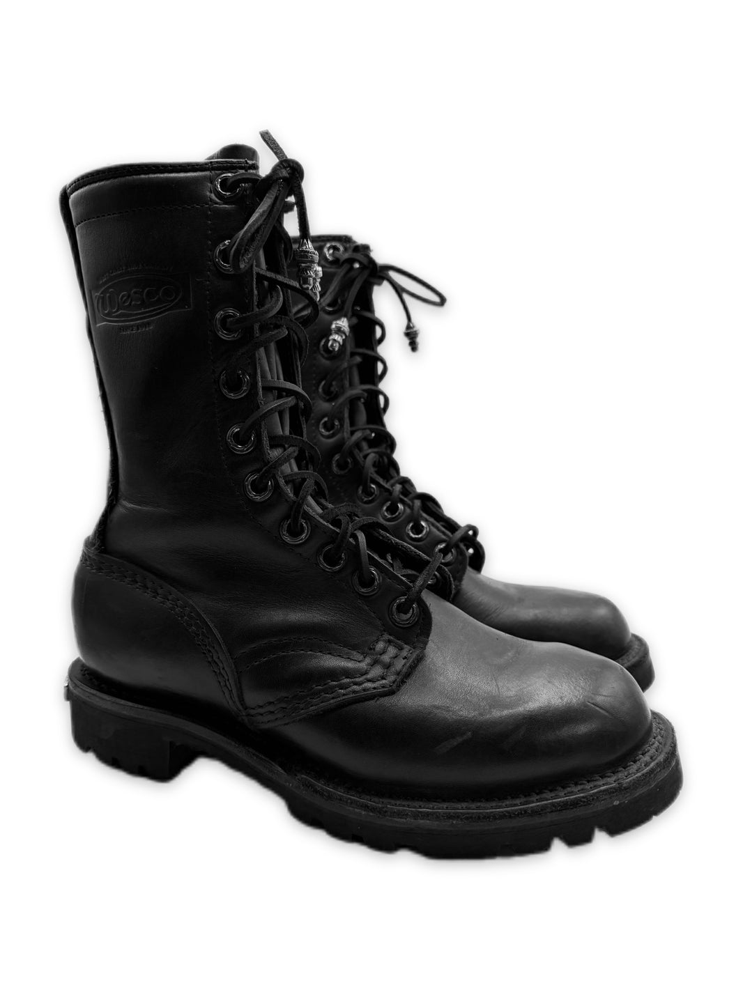 Chrome Hearts x Wesco Stomper Black Leather Hi-top Dagger Boots