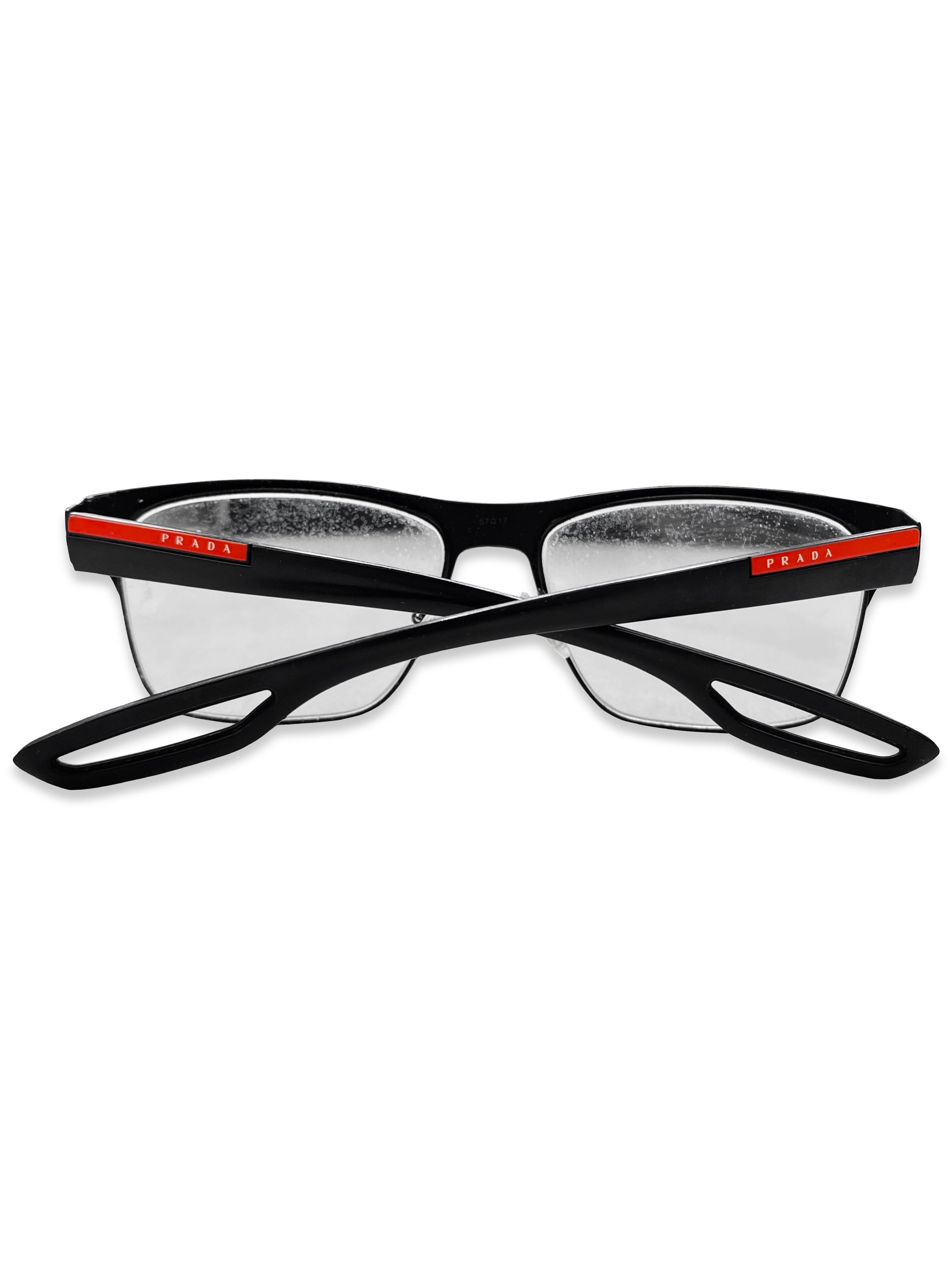 Prada Sport Linea Rossa Black Glasses Frames