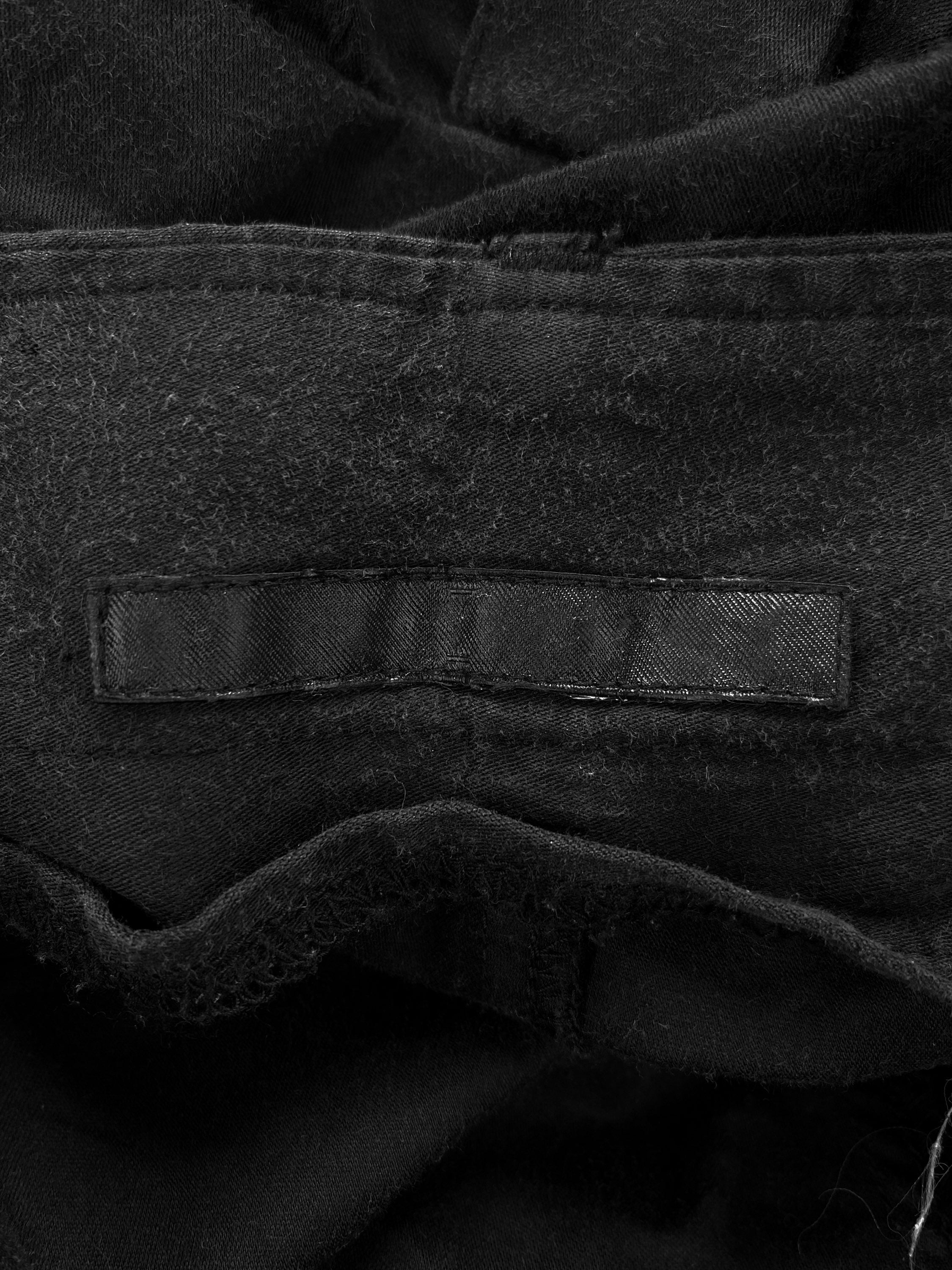 SS10 Julius Black Oversized Gas Mask Cargo Pants