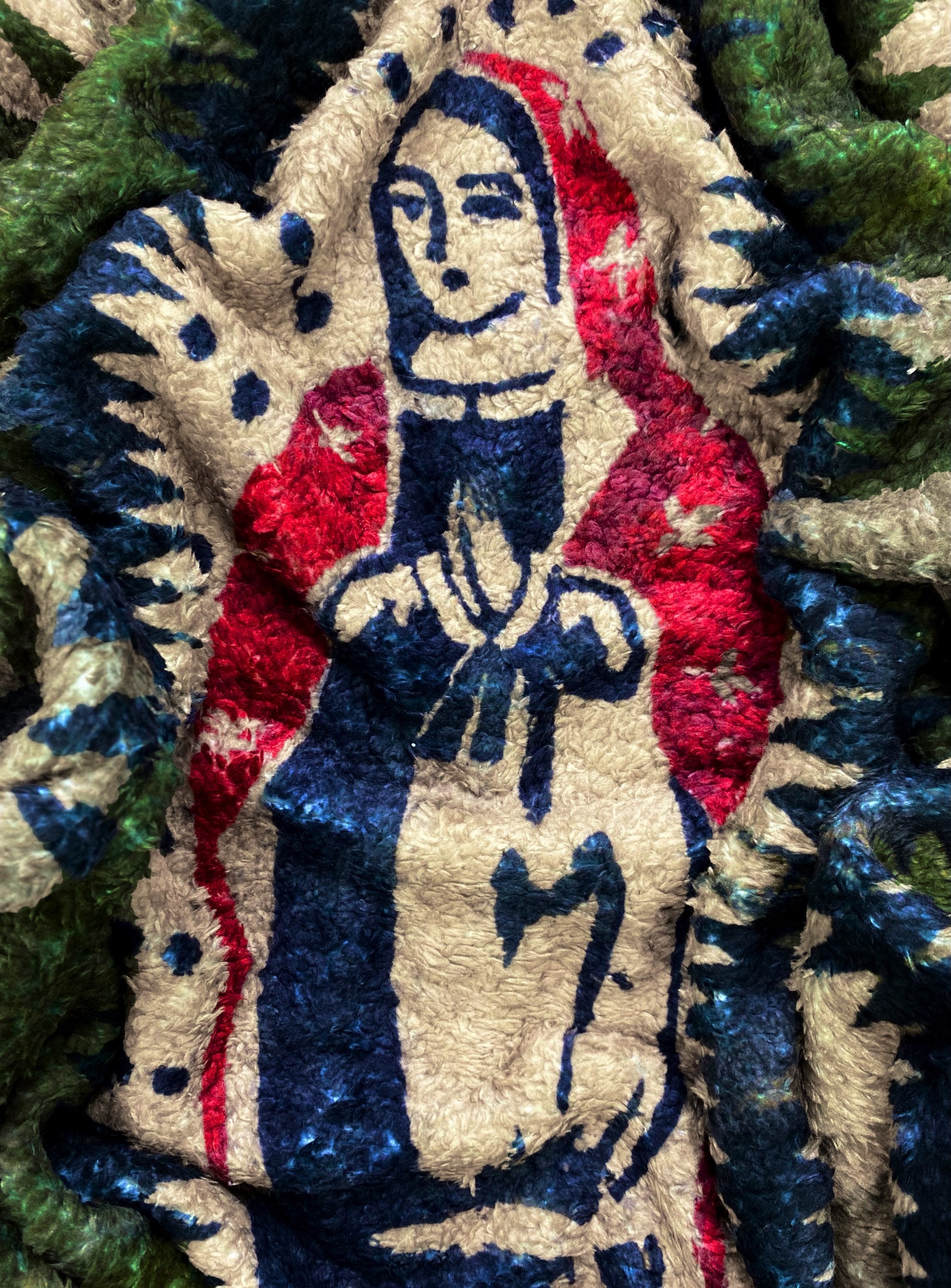 FW22 Kapital ‘Virgin Maria’ Thunder Full-zip Fleece Jacket