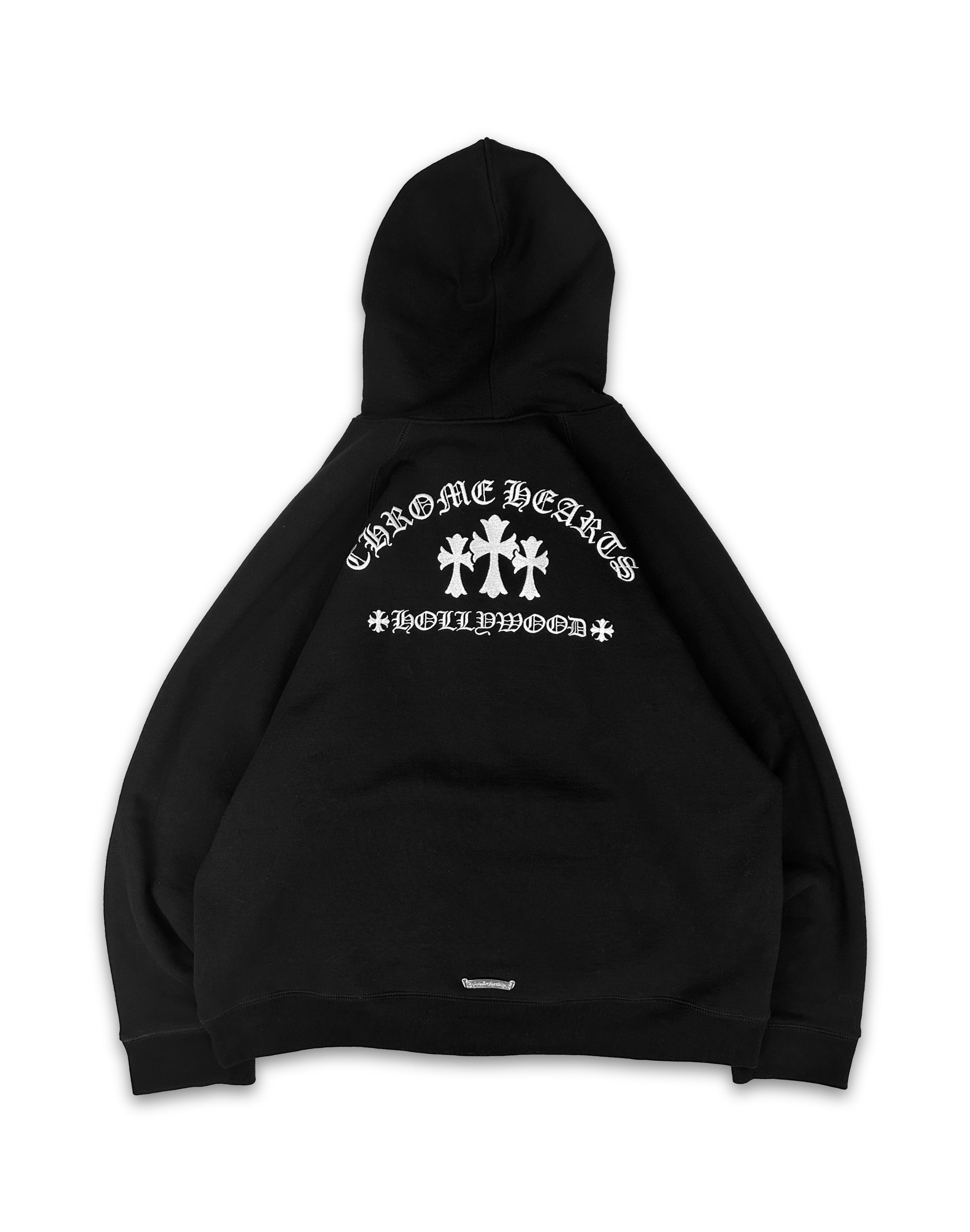 Chrome Hearts ‘Sailin On’ Triple Cross Cemetery Dagger Zip-up Hoodie