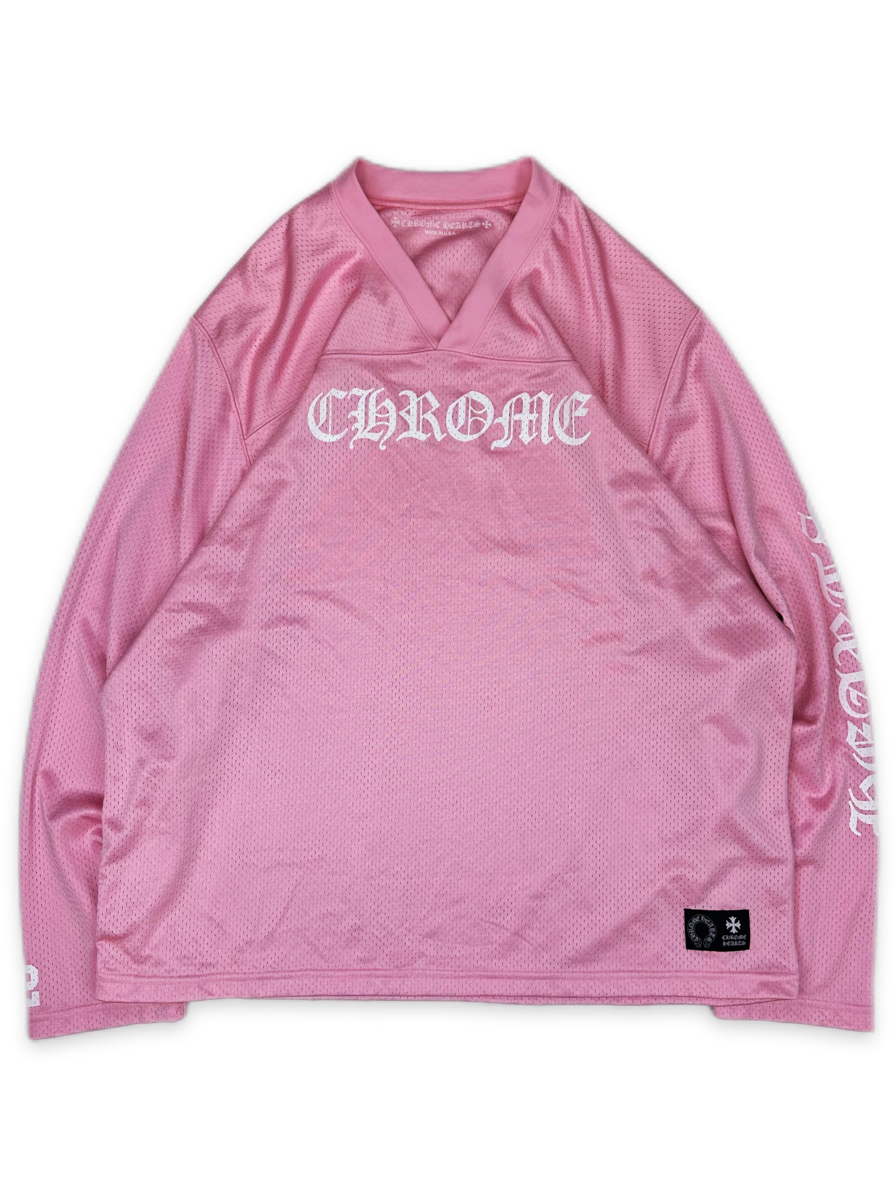 Chrome Hearts ‘Love You’ Baby Pink Fleur Sleeve Jersey