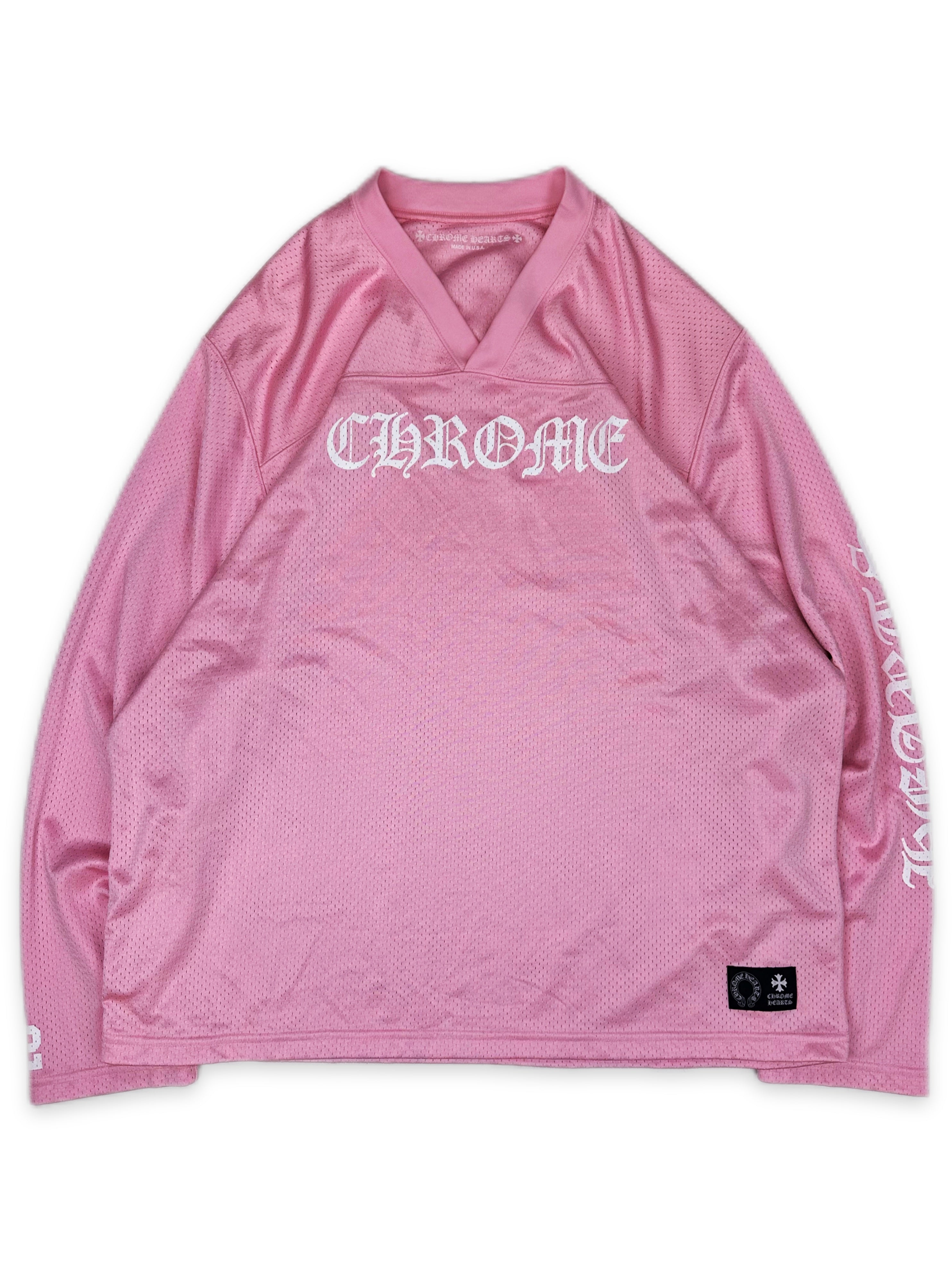 Chrome Hearts ‘Love You’ Baby Pink Fleur Sleeve Jersey