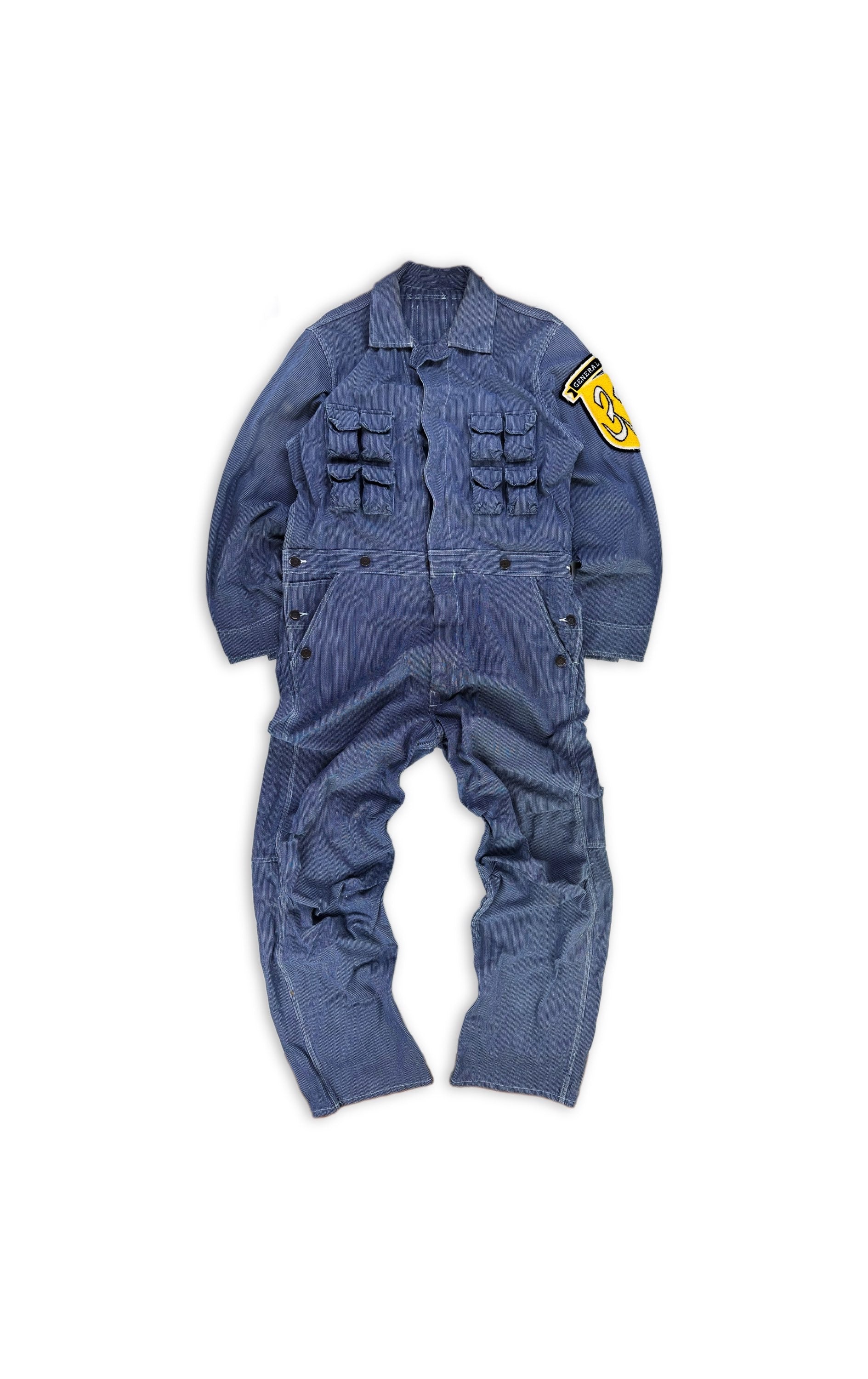 AW98 General Research ‘Parasite’ 39 Pocket Pinstripe Coveralls