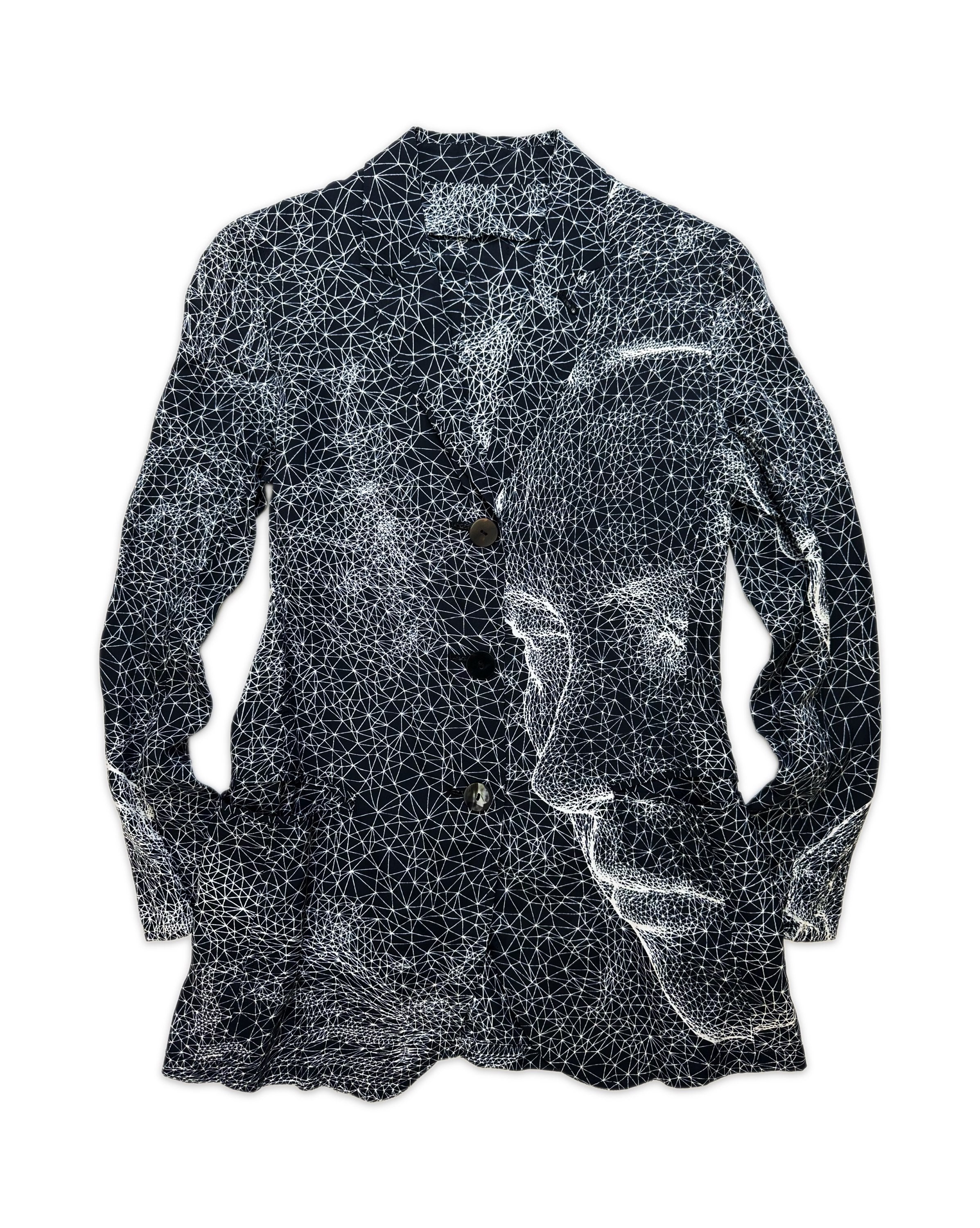 SS01 Jean Paul Gaultier Face ‘Constellation’ Navy Graphic Shirt