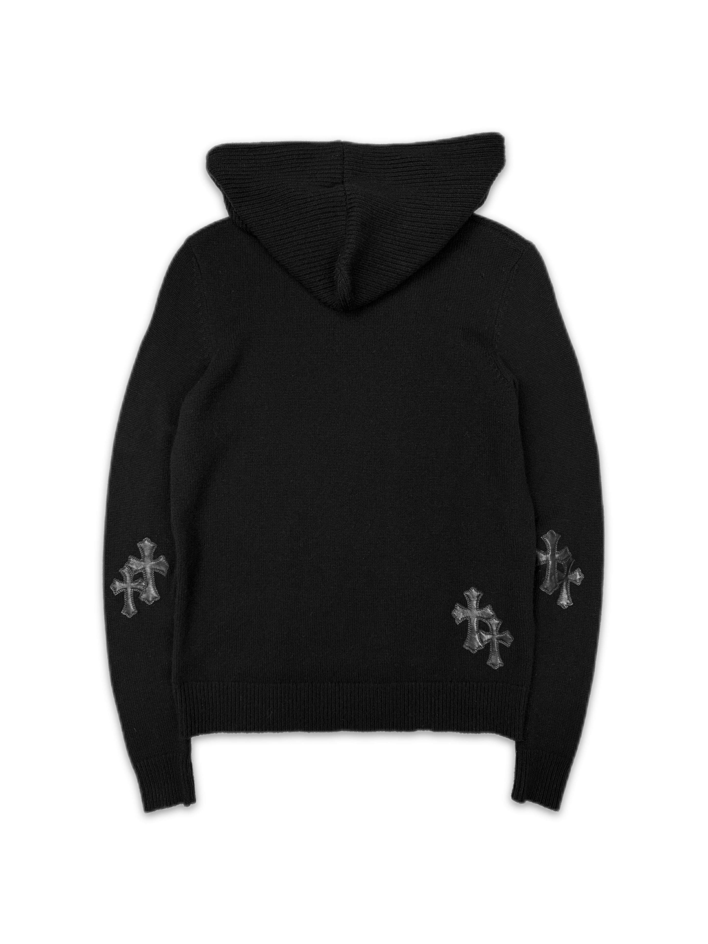 Chrome Hearts Cashmere 9 Cross Patch Knitted Cloak Hood Hoodie
