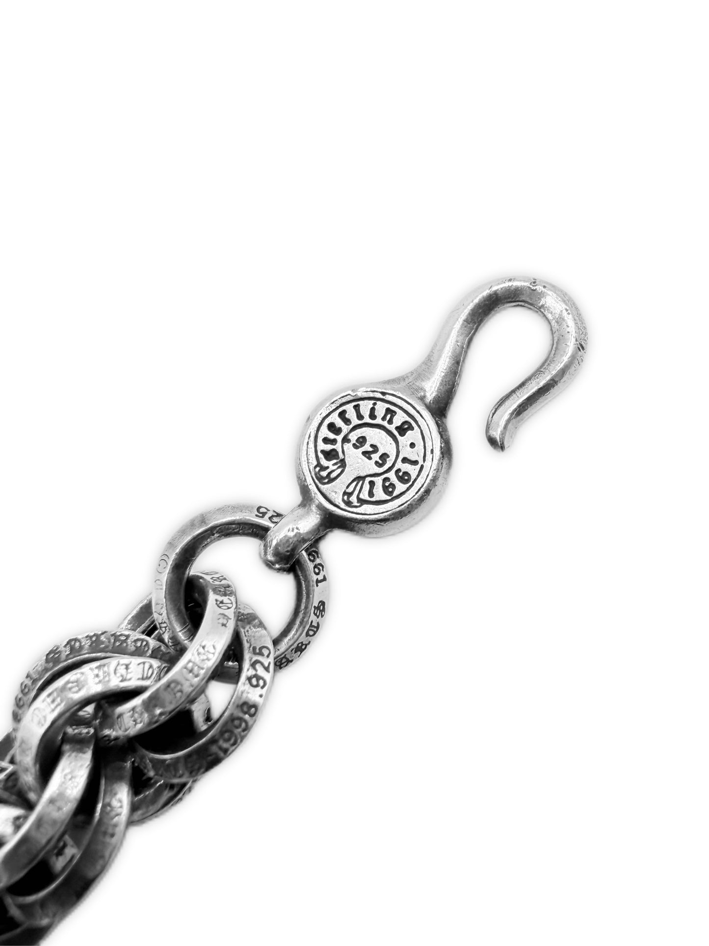 Chrome Hearts Large Double B Ring .925 Silver Bracelet