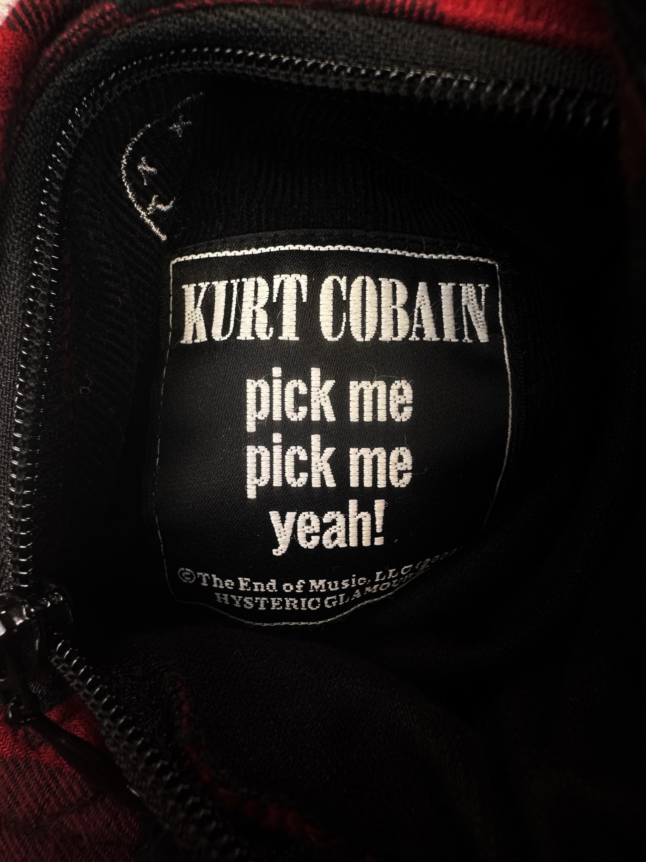 00s Hysteric Glamour ‘Kurt Cobain’ Black Plaid Puffer Vest