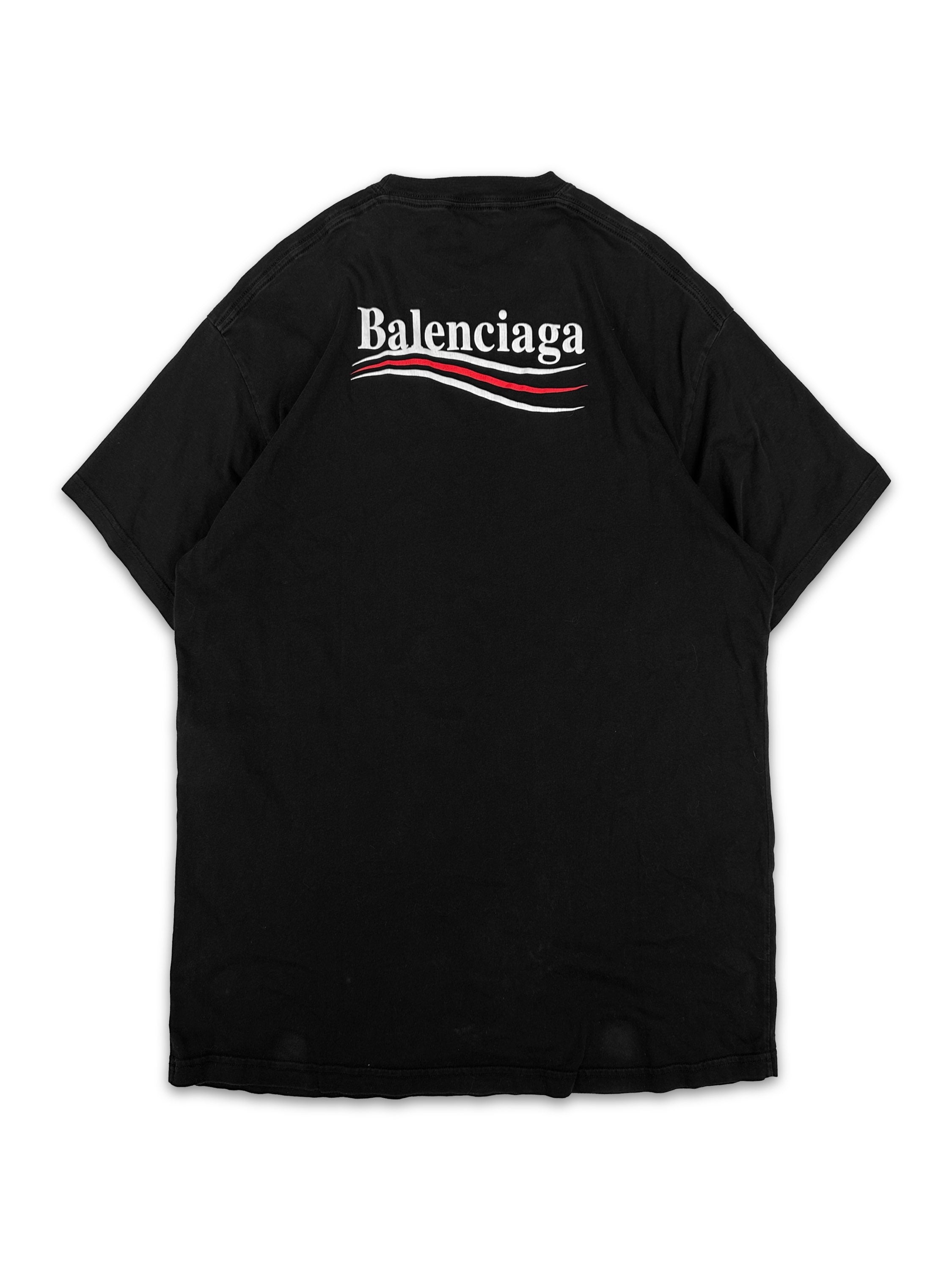 AW17 Balenciaga ‘Campaign’ Logo Black T-Shirt