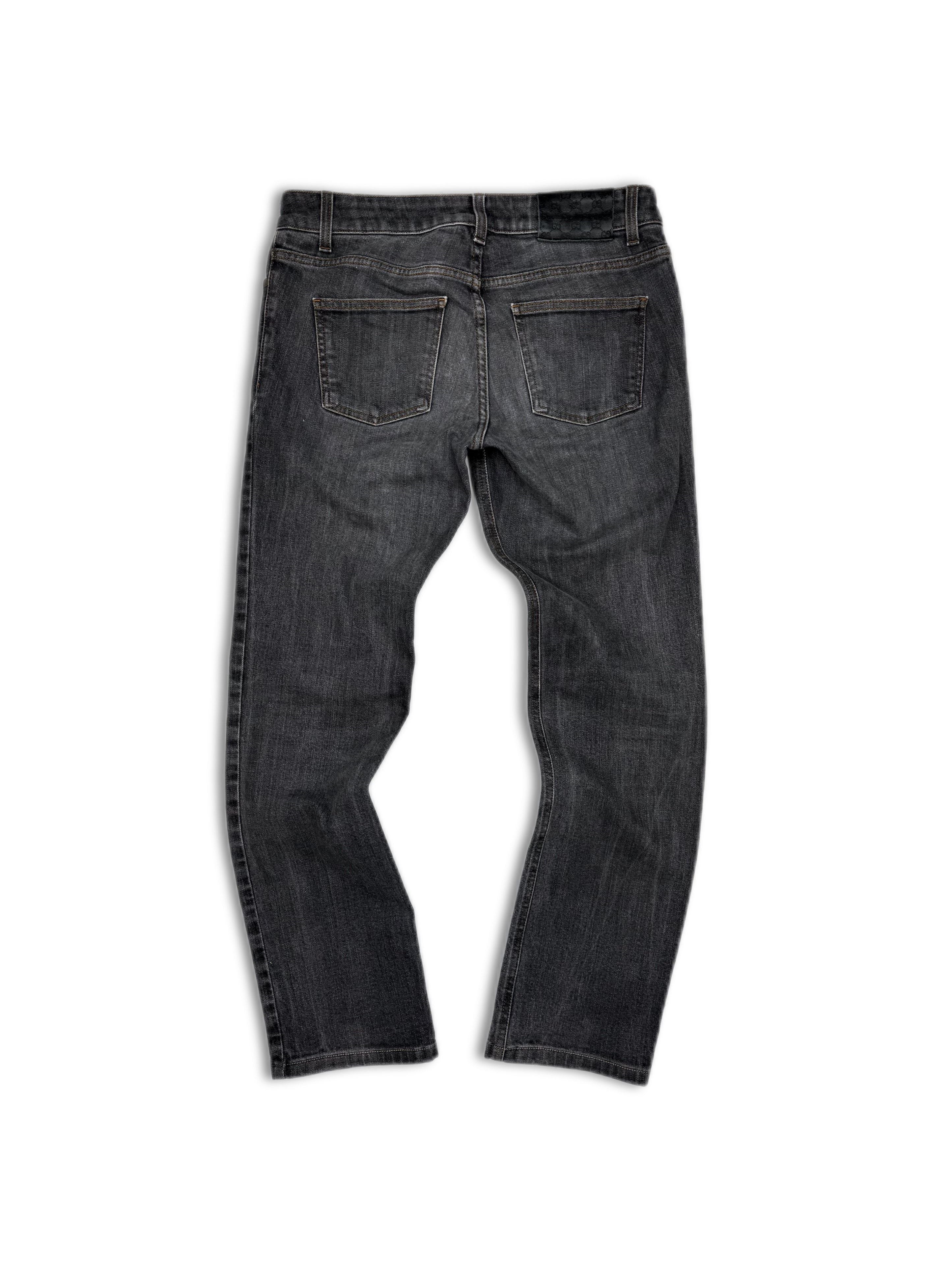 00s Gucci by Tom Ford Grey Ash Wash Contrast Stitch Denim