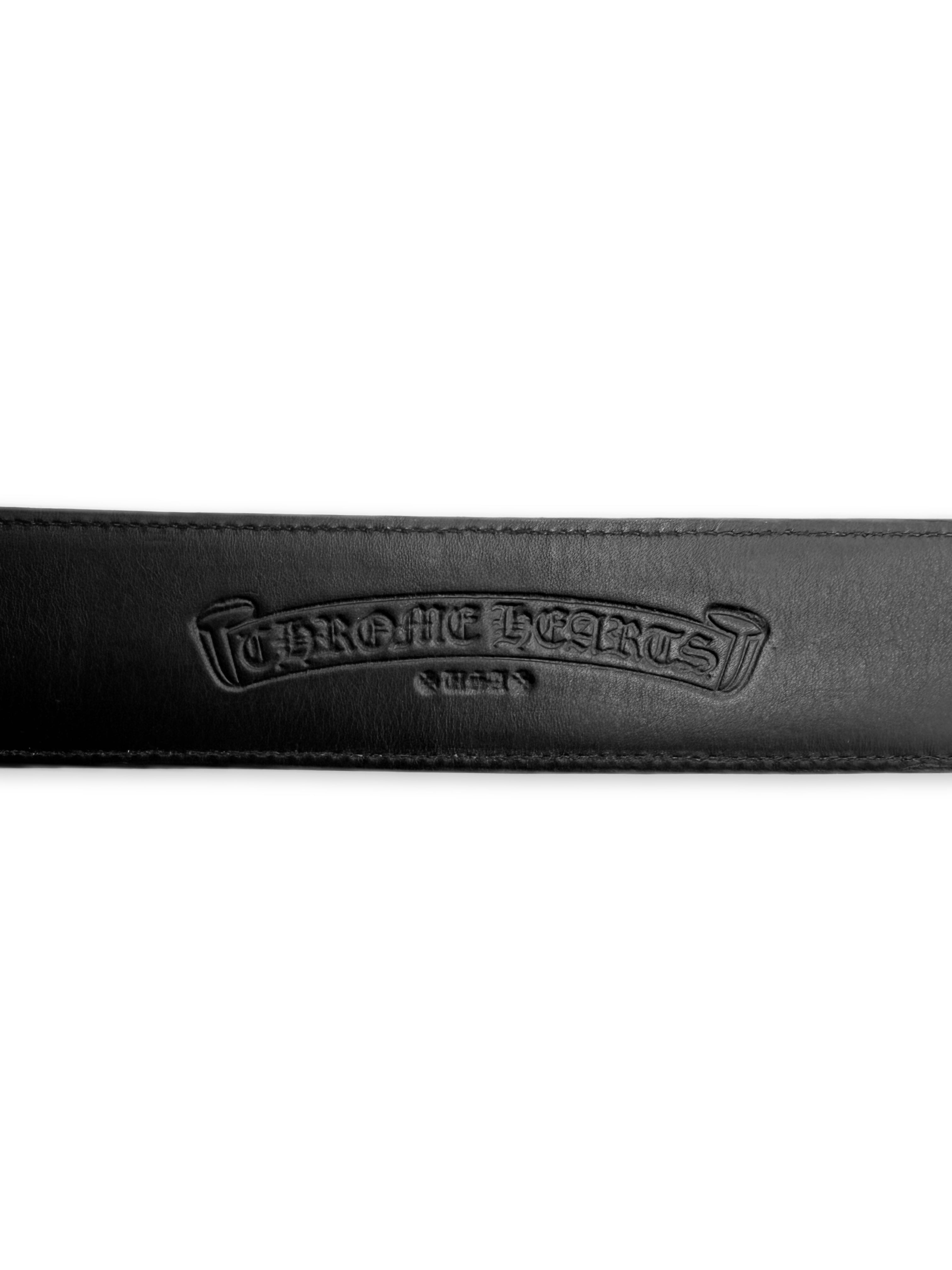 Chrome Hearts 3 Piece Western .925 Silver Leather Belt