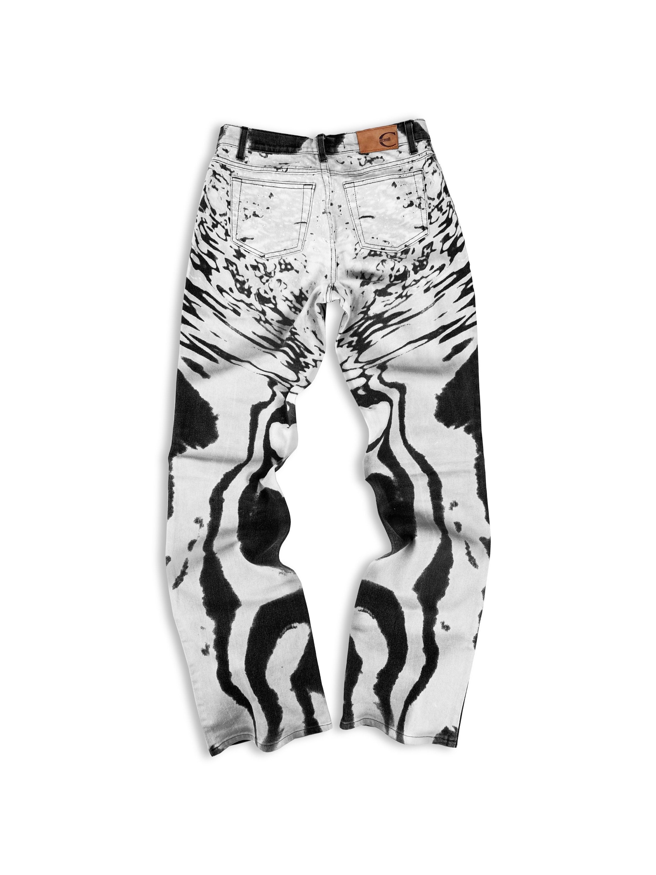 SS02 Roberto Cavalli ‘Hallucination’ Full Print Zebra Denim
