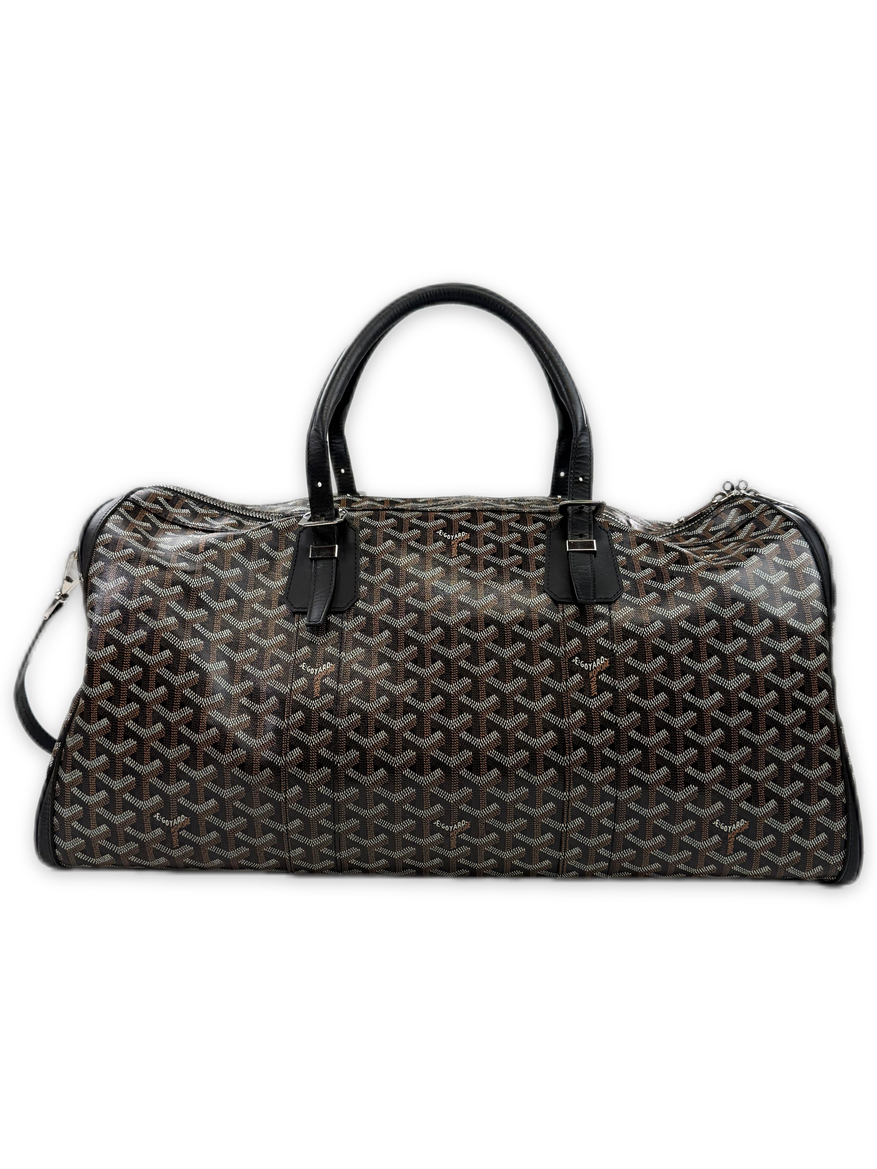 Goyard Croisiere 50 Goyardine Leather Trim Duffle Bag
