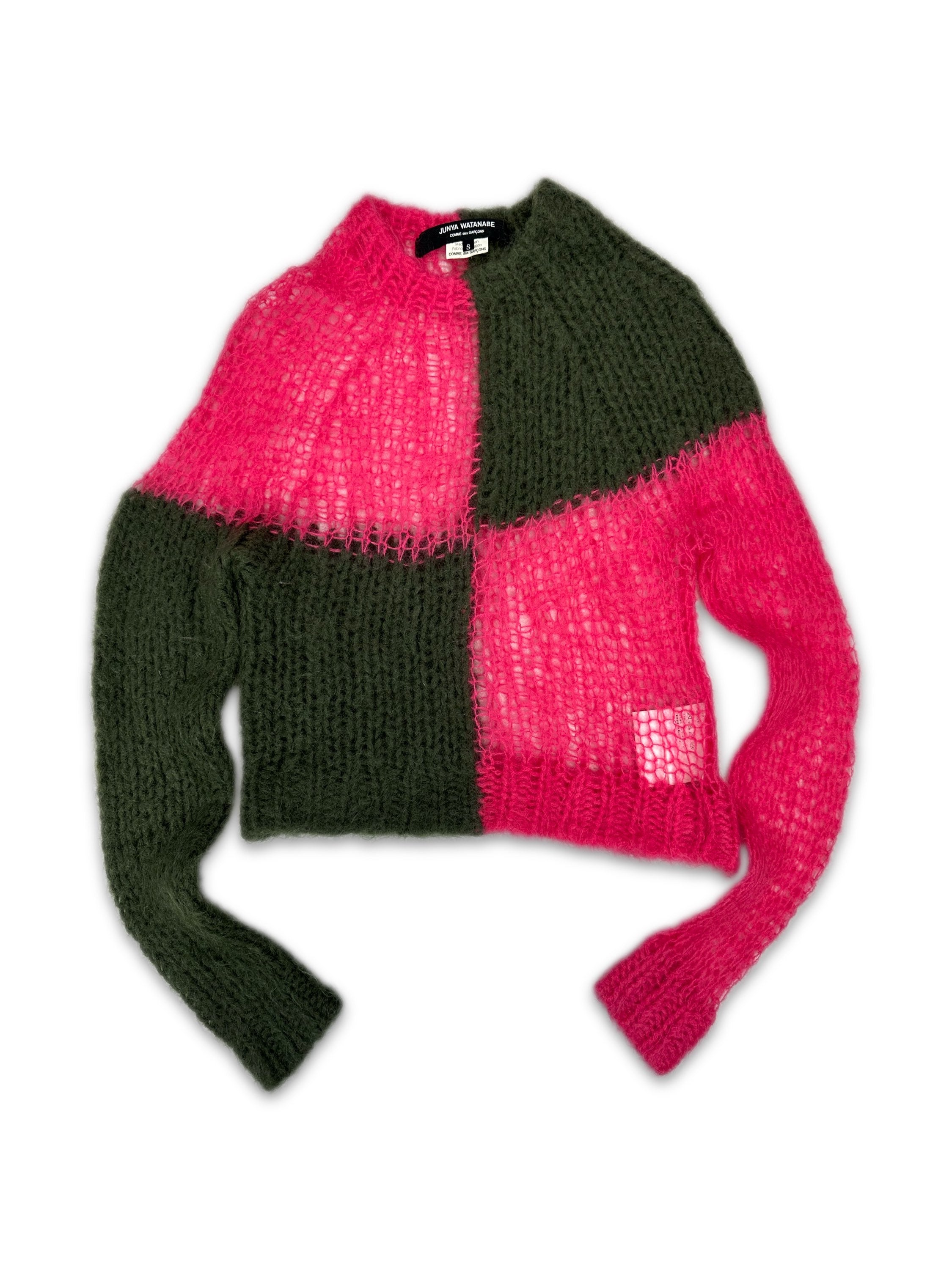00s Junya Watanabe ‘Split’ Loose Gauge Cropped Mohair Sweater