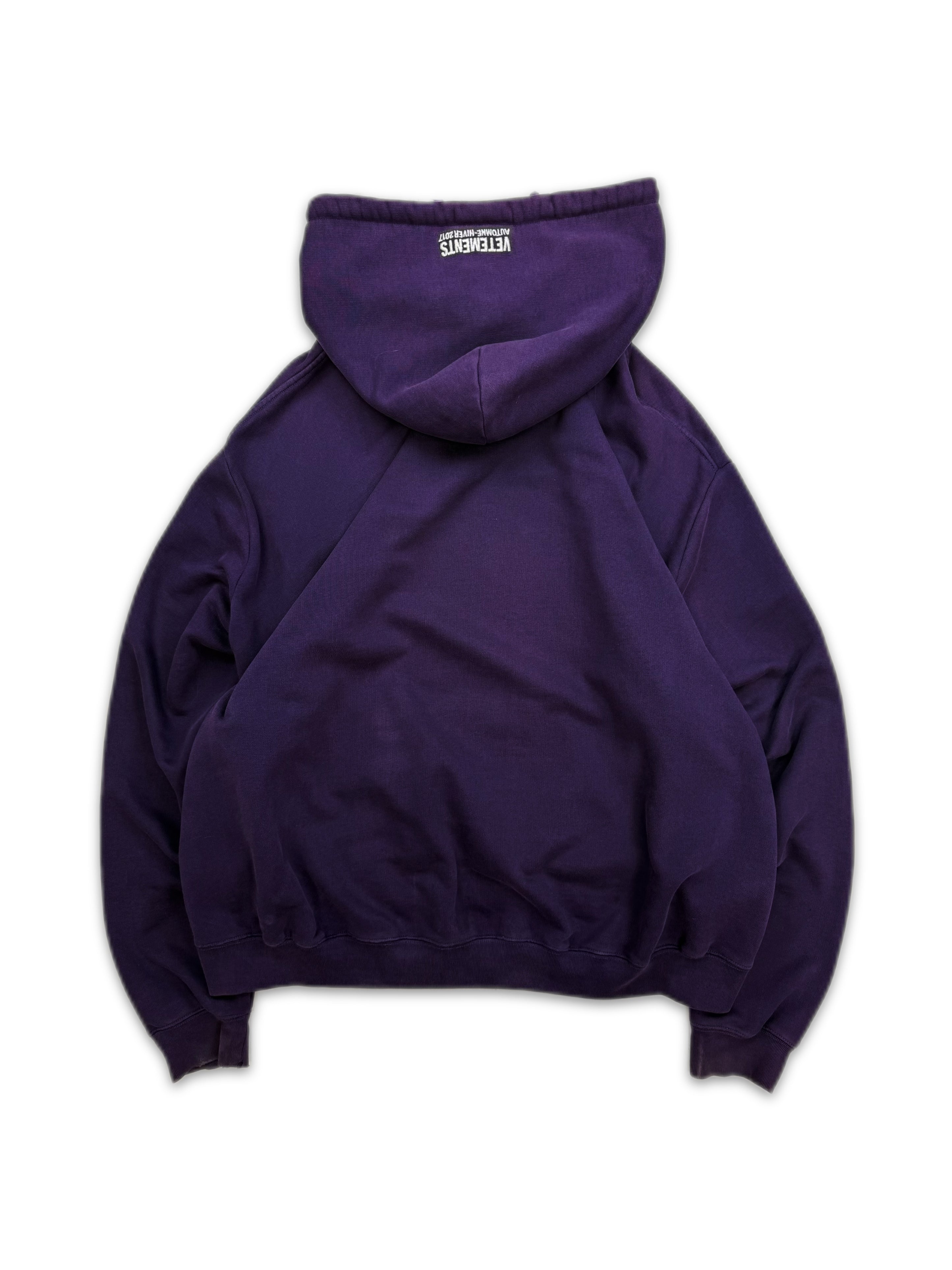 AW16 Vetements Homme ‘Sexual Fantasies’ Purple Slogan Hoodie