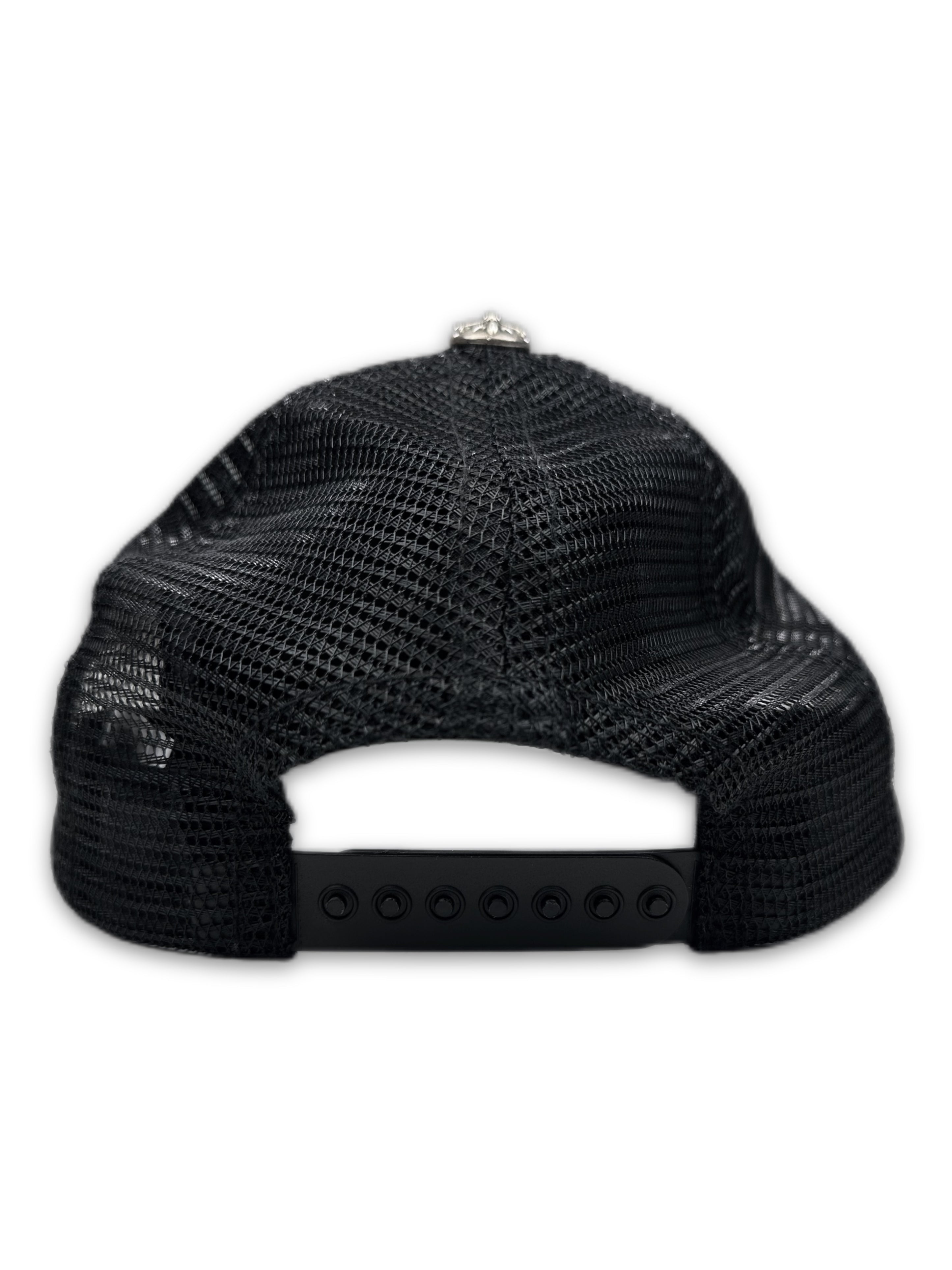 Chrome Hearts ‘Malibu’ .925 Silver Black Embroidered Trucker Hat