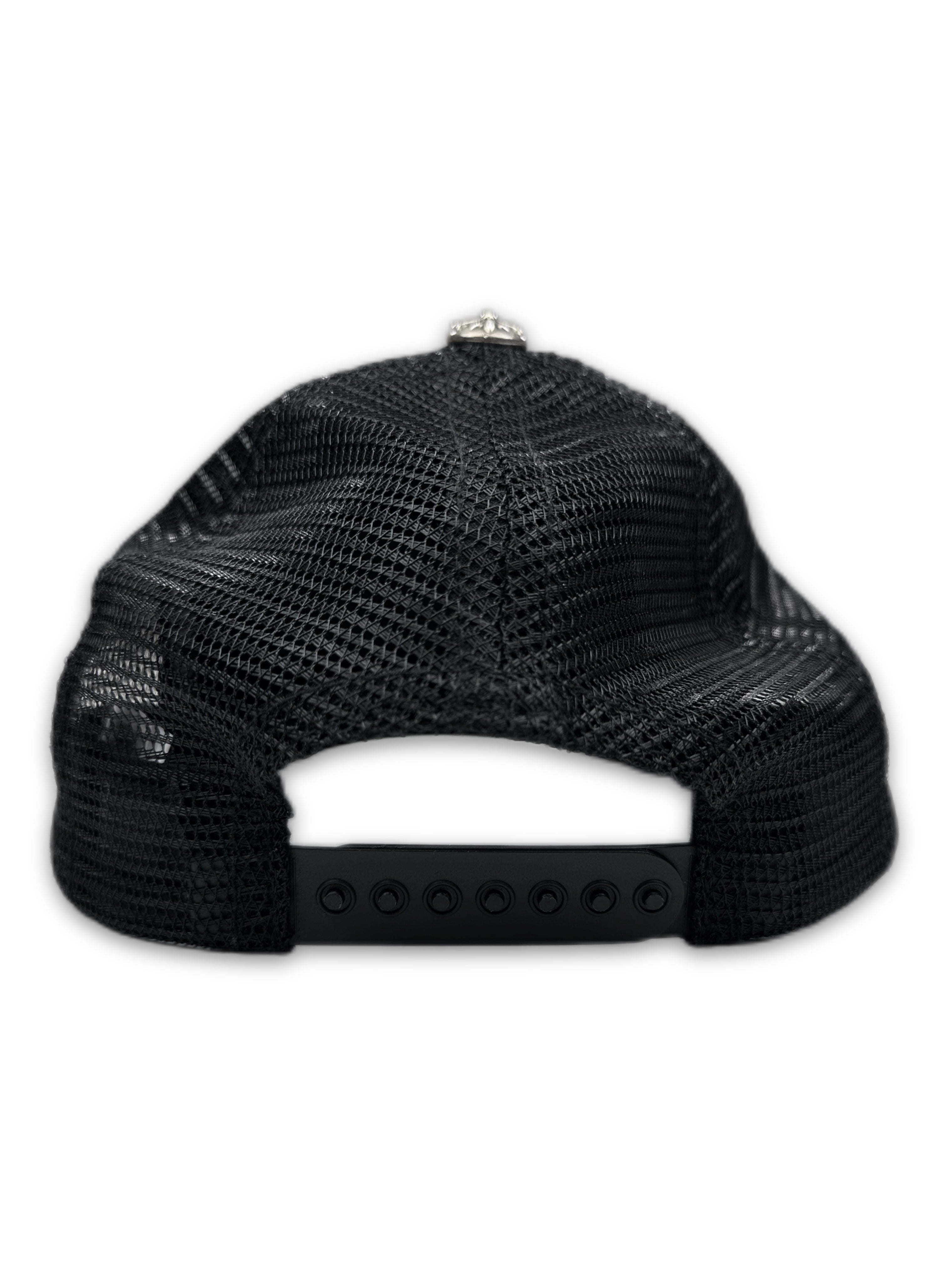 Chrome Hearts ‘Malibu’ .925 Silver Black Embroidered Trucker Hat