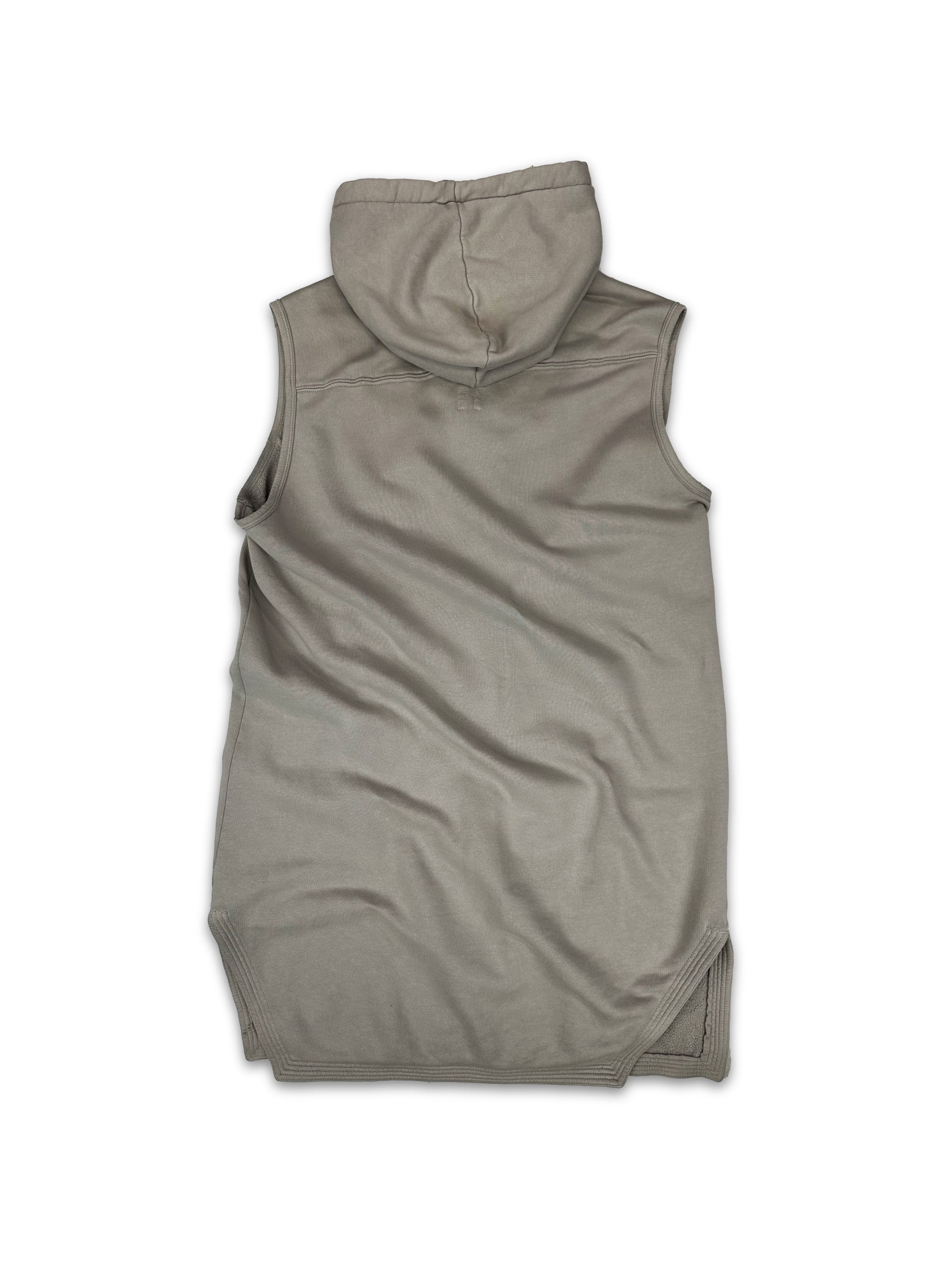 Rick Owens DRKSHDW Beige ‘Sleeveless’ Zip-up Hoodie
