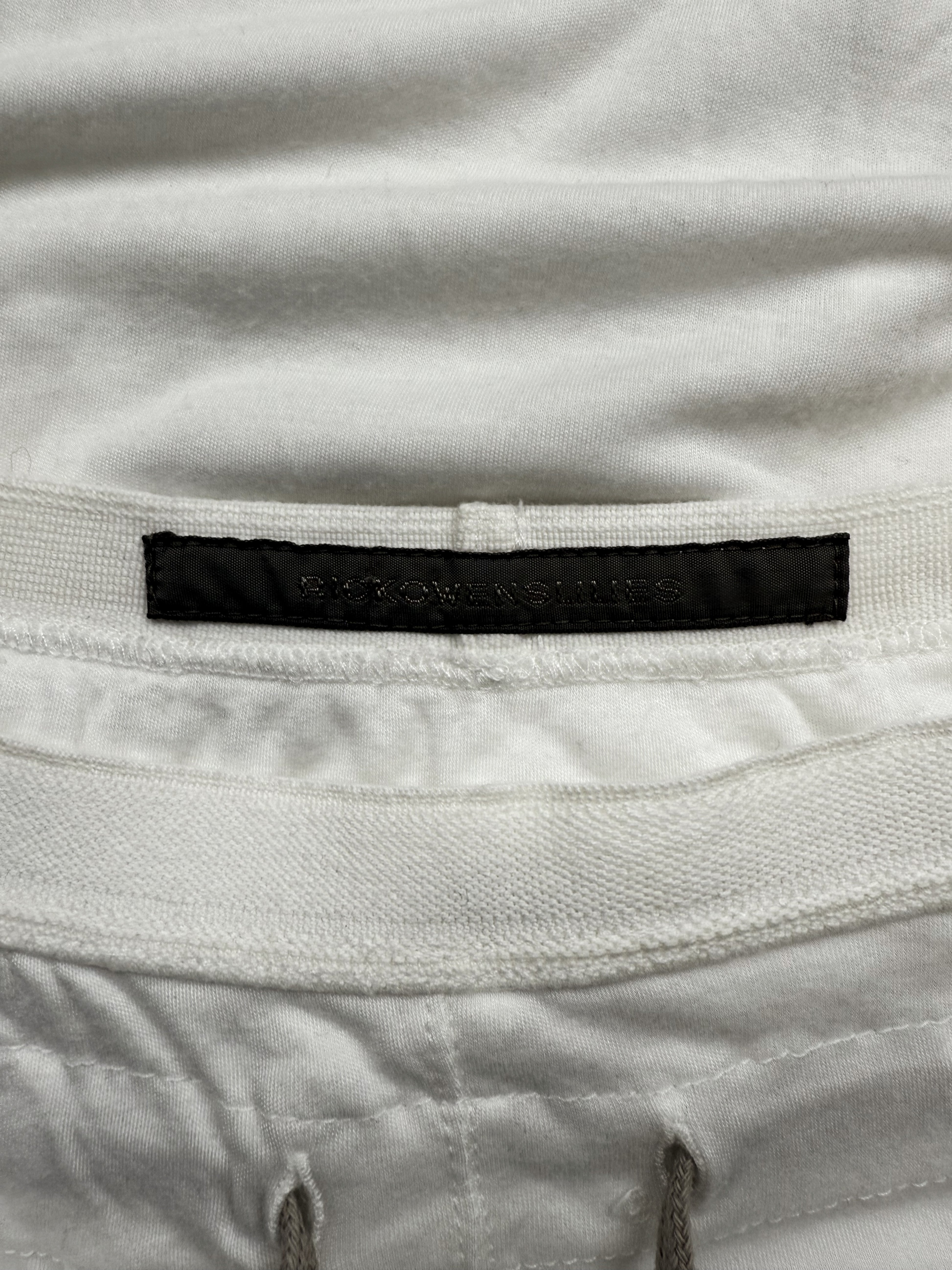 Rick Owens Lillies White Light Weight Shorts