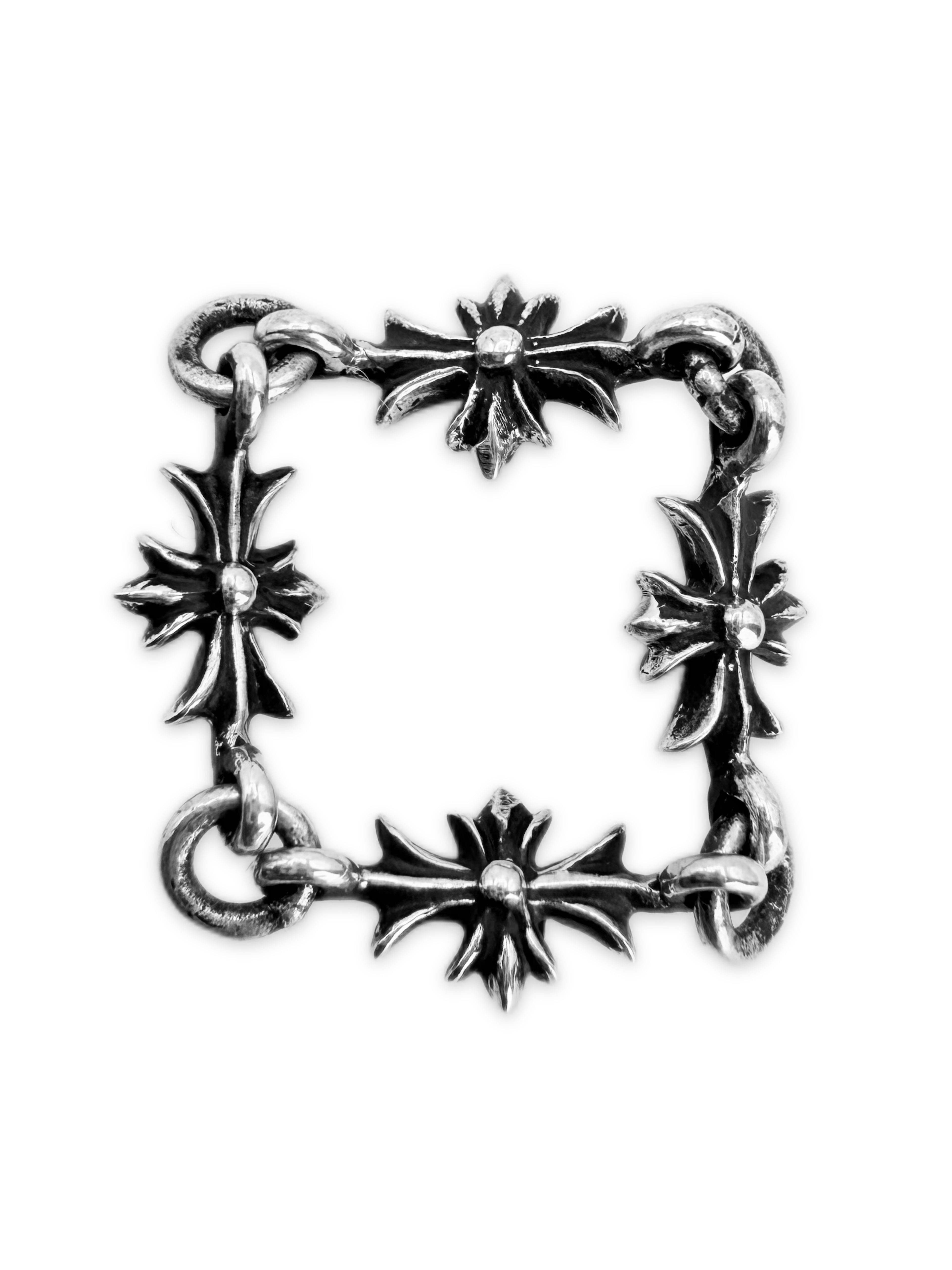 Chrome Hearts ‘Tiny E’ .925 Silver Cut Out Ring
