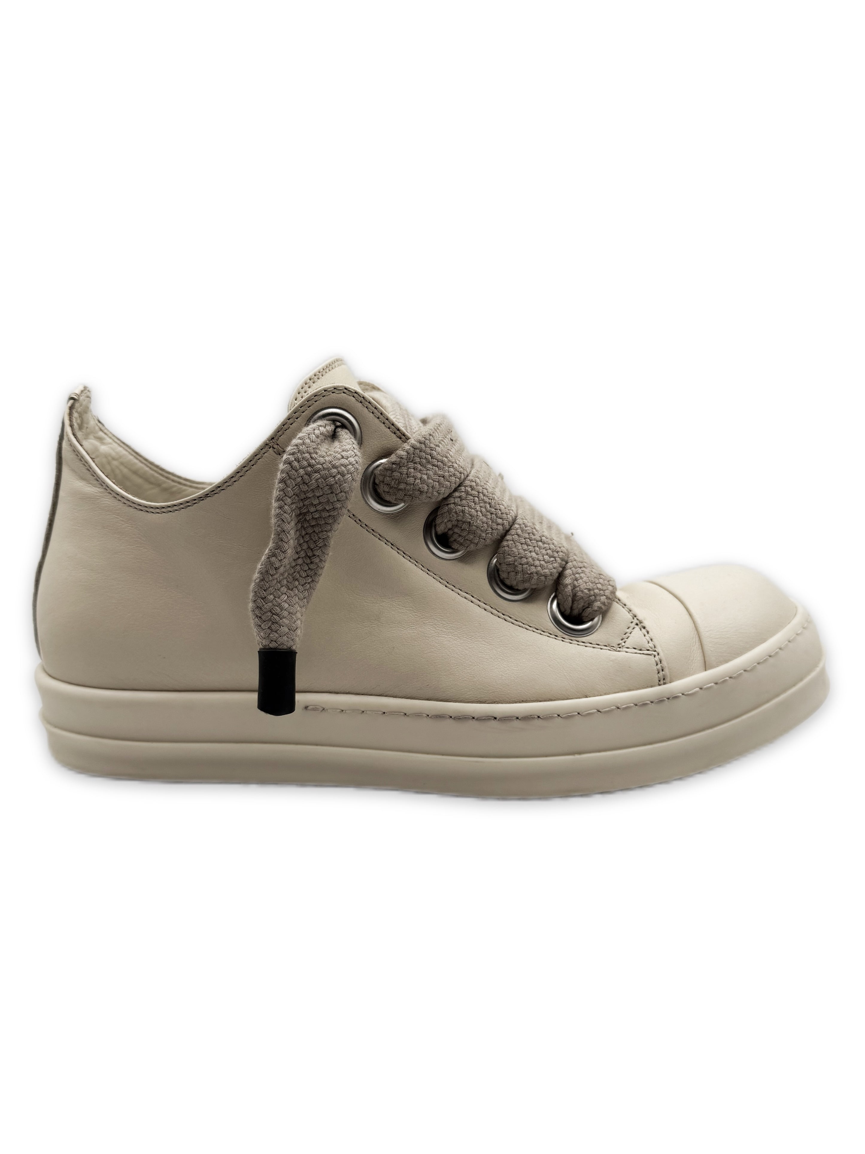 Rick Owens Jumbo Lace Low-top Leather Ramone Sneakers