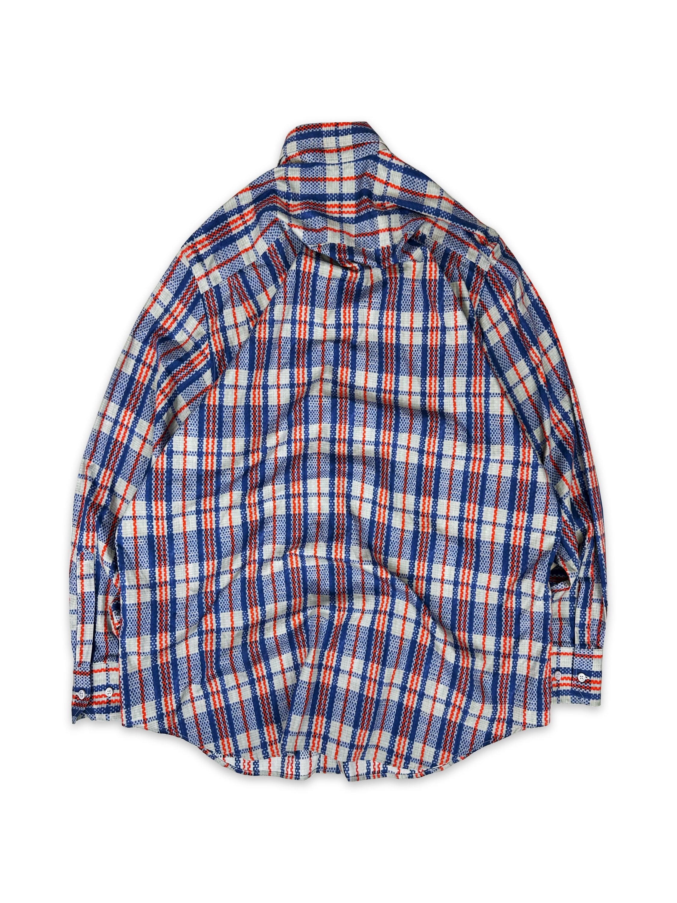 Vetements ‘Embroidered’ Checkered Long Sleeve Button Up Shirt