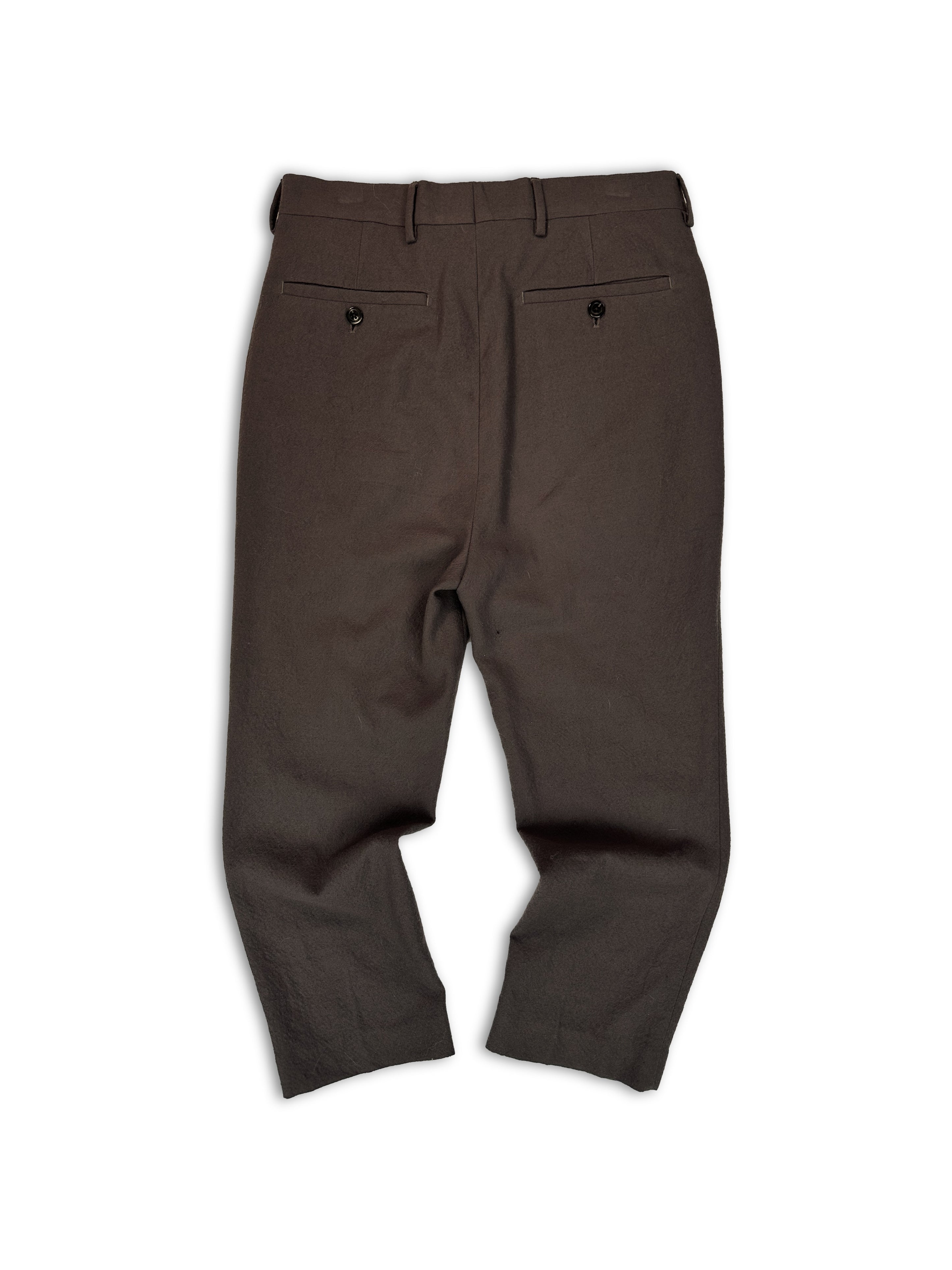 Rick Owens Virgin Wool Cropped Dust Pierced Pants