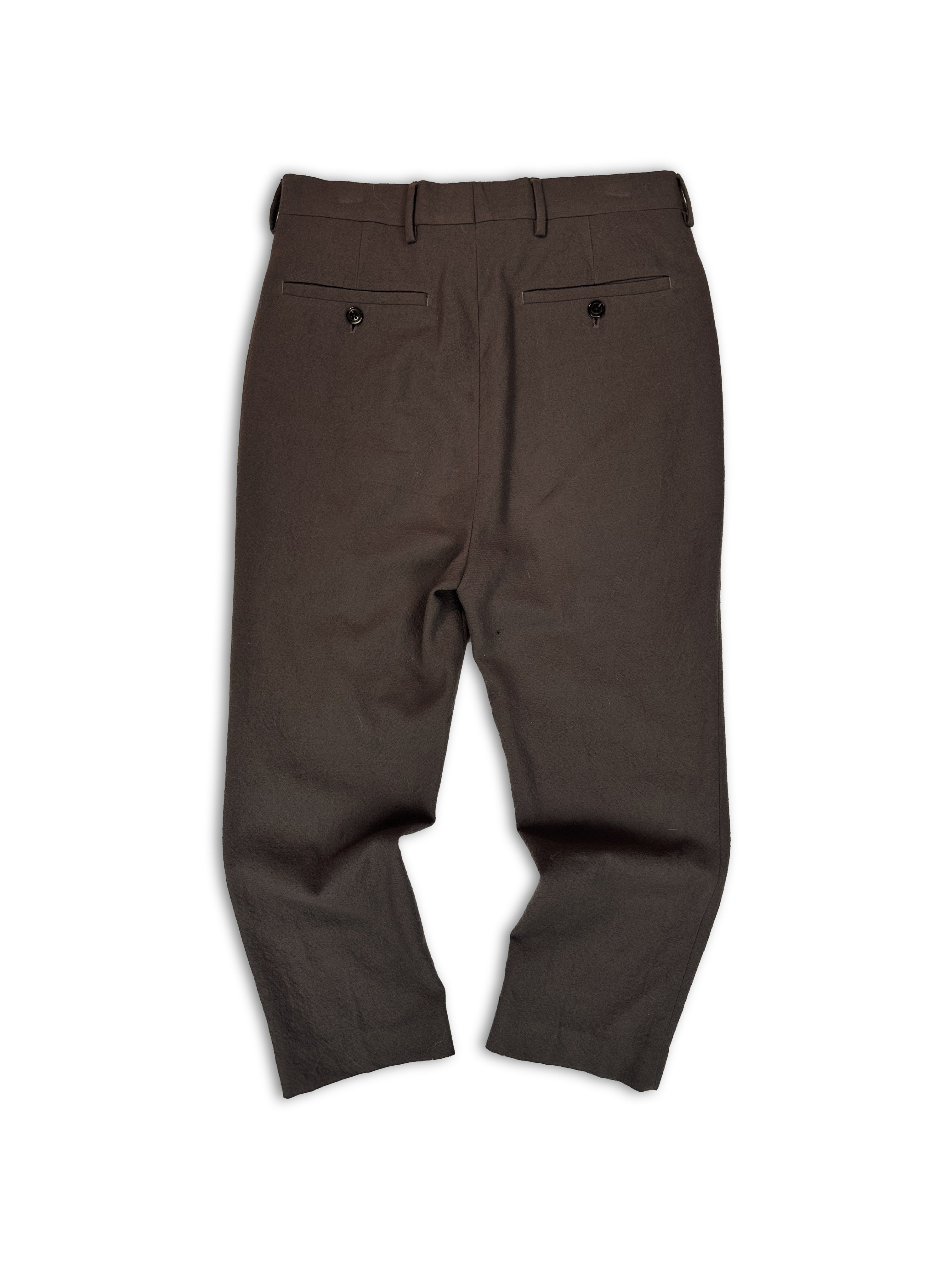 Rick Owens Virgin Wool Cropped Dust Pierced Pants