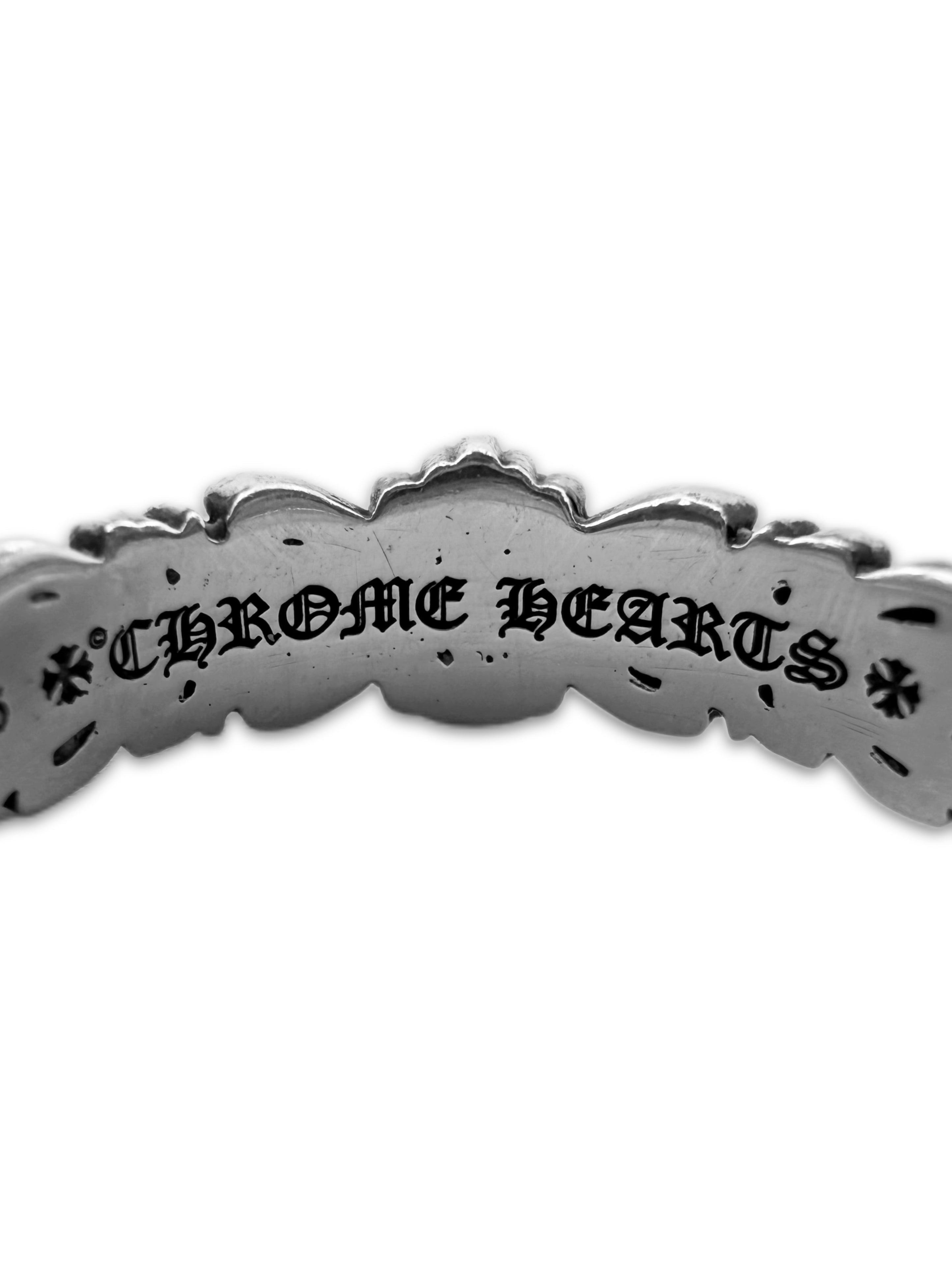 Chrome Hearts Floral .925 Silver Etched Ring