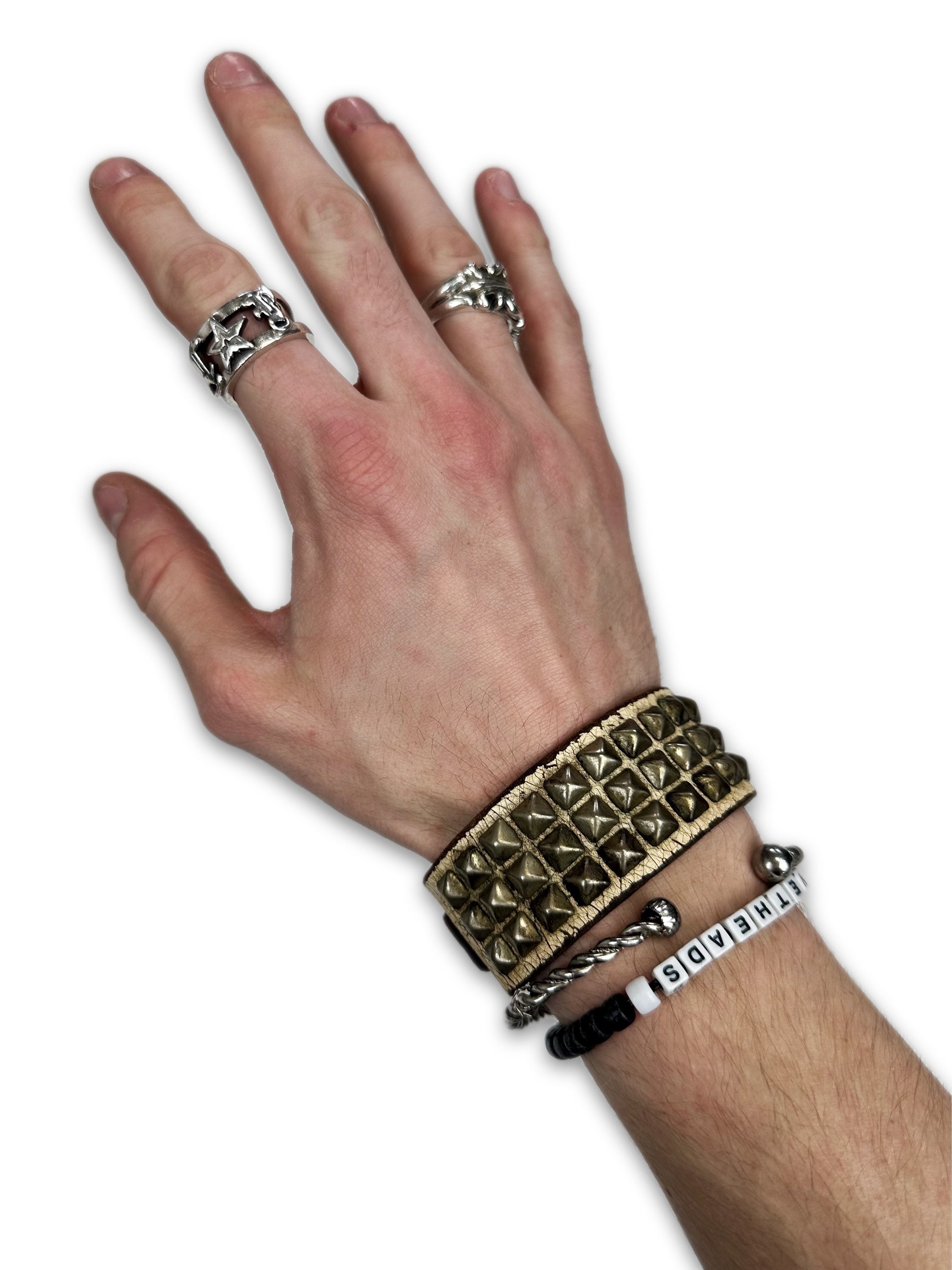 00s Hysteric Glamour x Balthazar Studded Leather Belt Bracelet