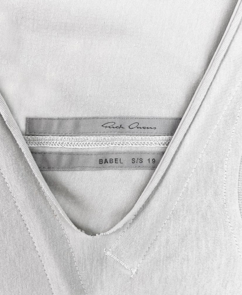 SS19 Rick Owens “Babel” Deformed Aluminum Rod Cut Out Tank Top