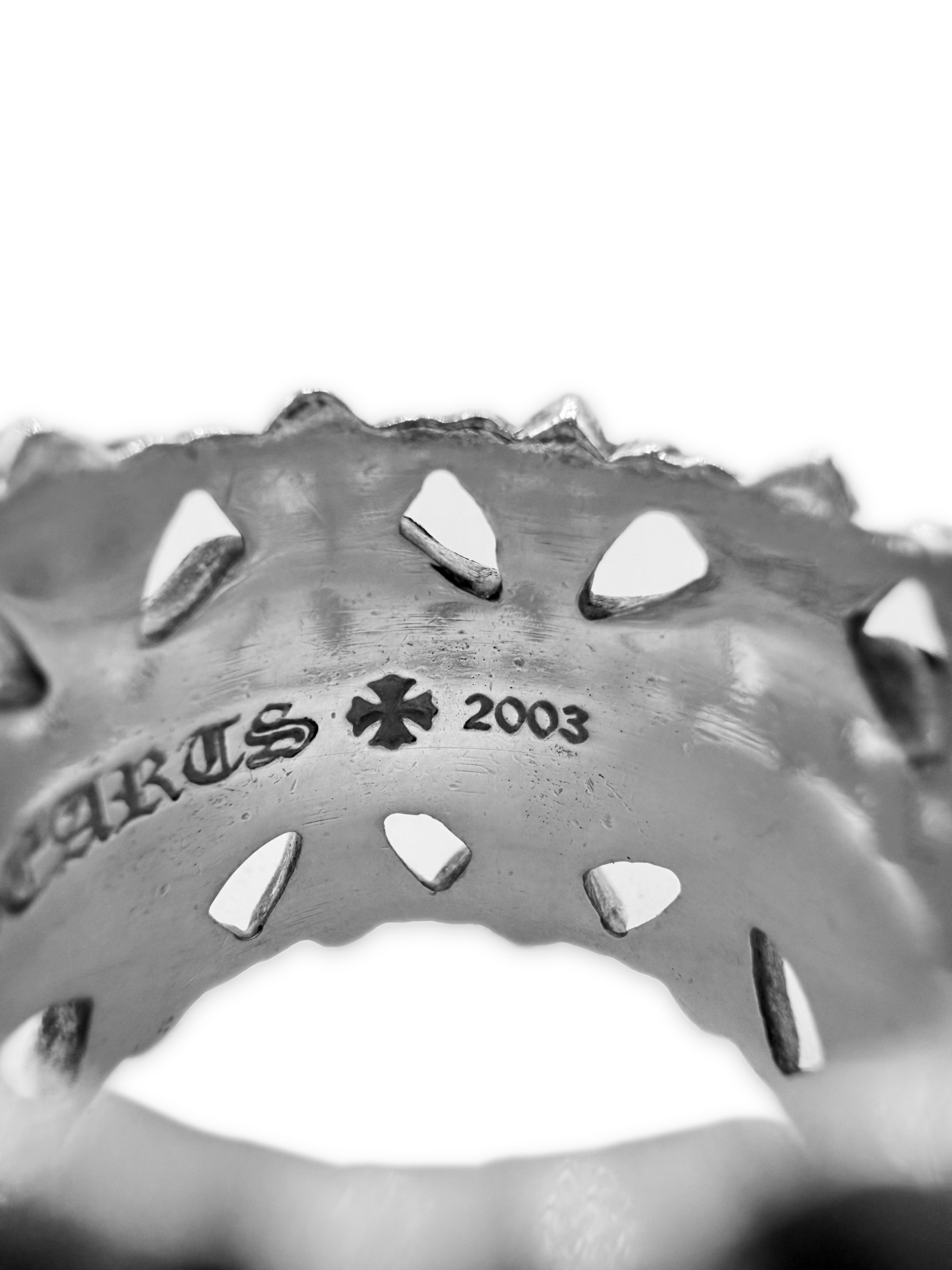 Chrome Hearts Cemetery .925 Silver Etched Ring