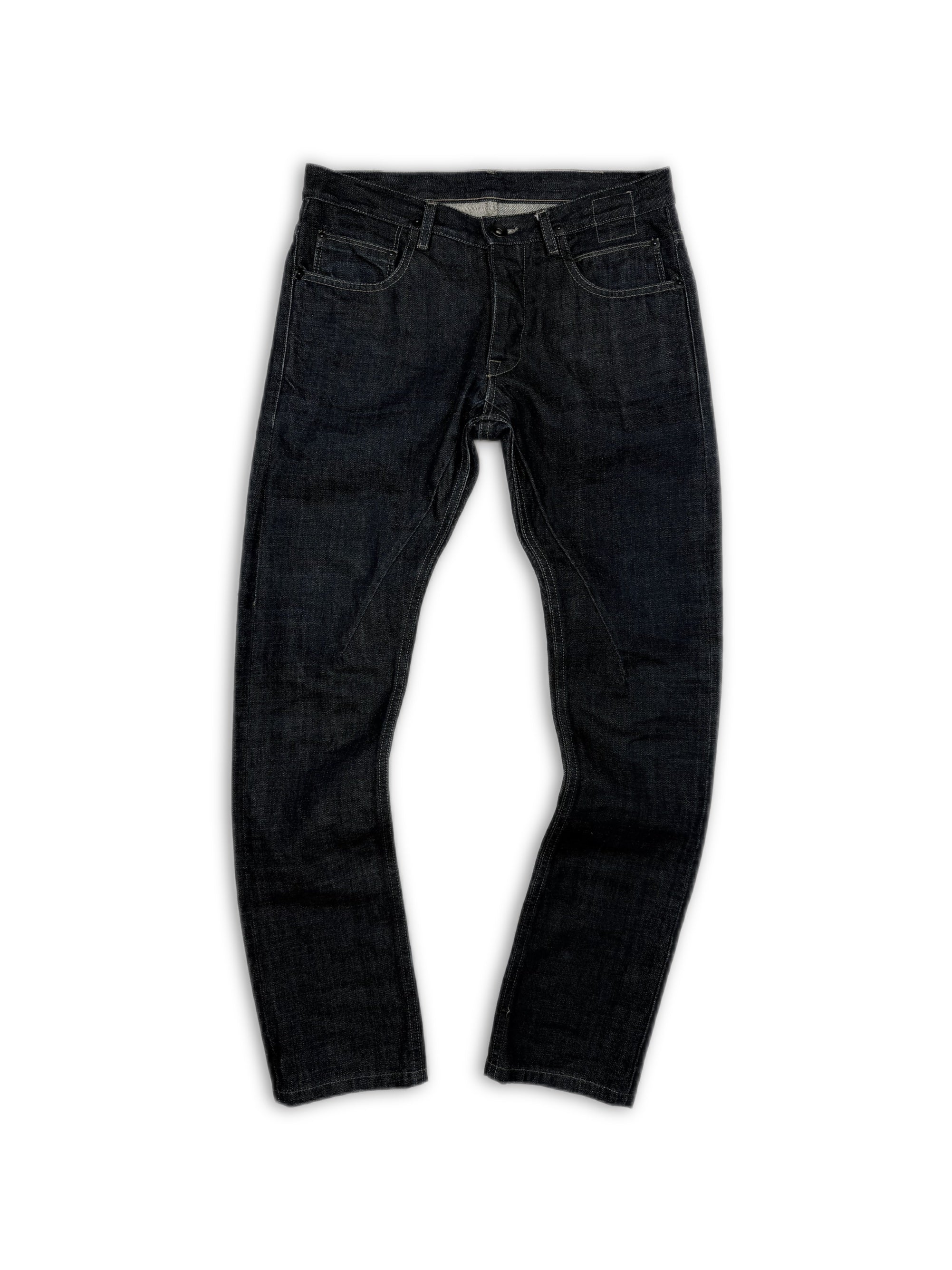 Rick Owens Dark Wash Indigo Detroit Cut Denim