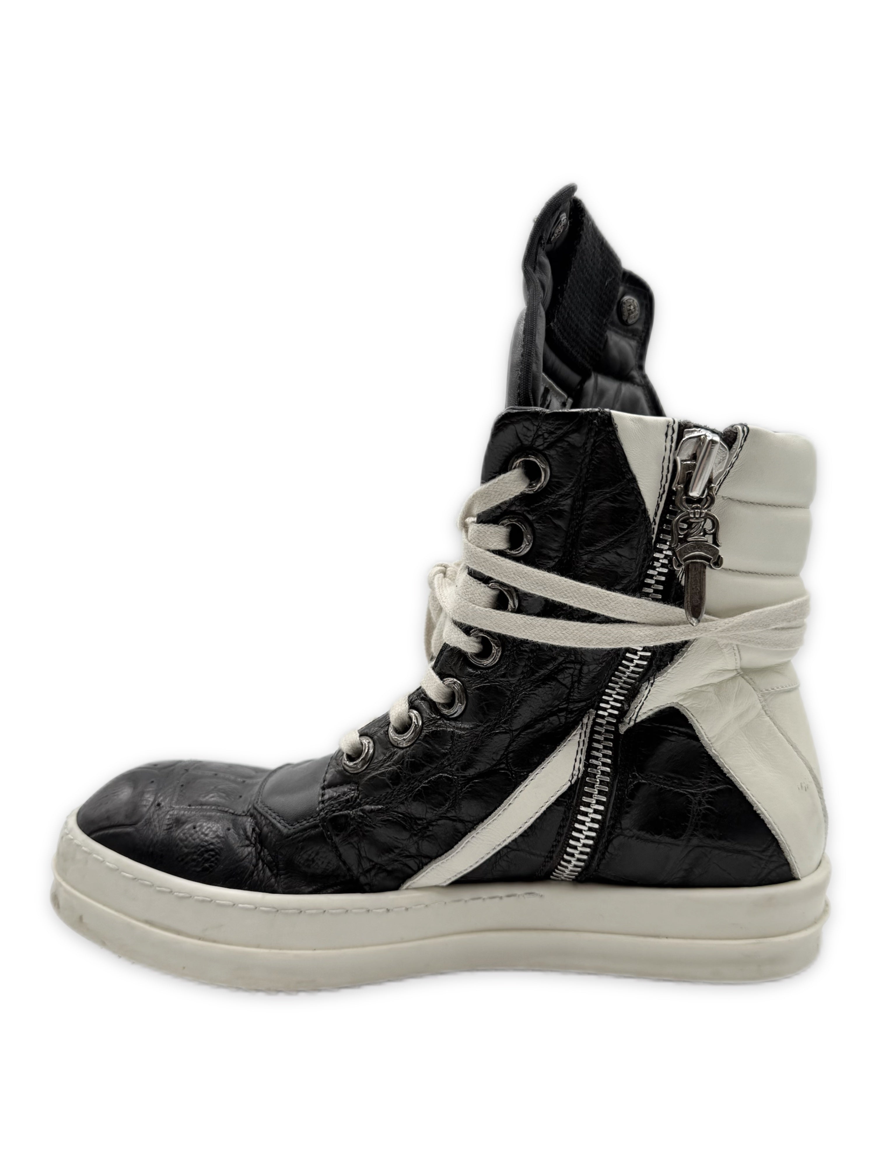 Chrome Hearts x Rick Owens 1/1 Crocodile Leather Geobasket Sneakersi