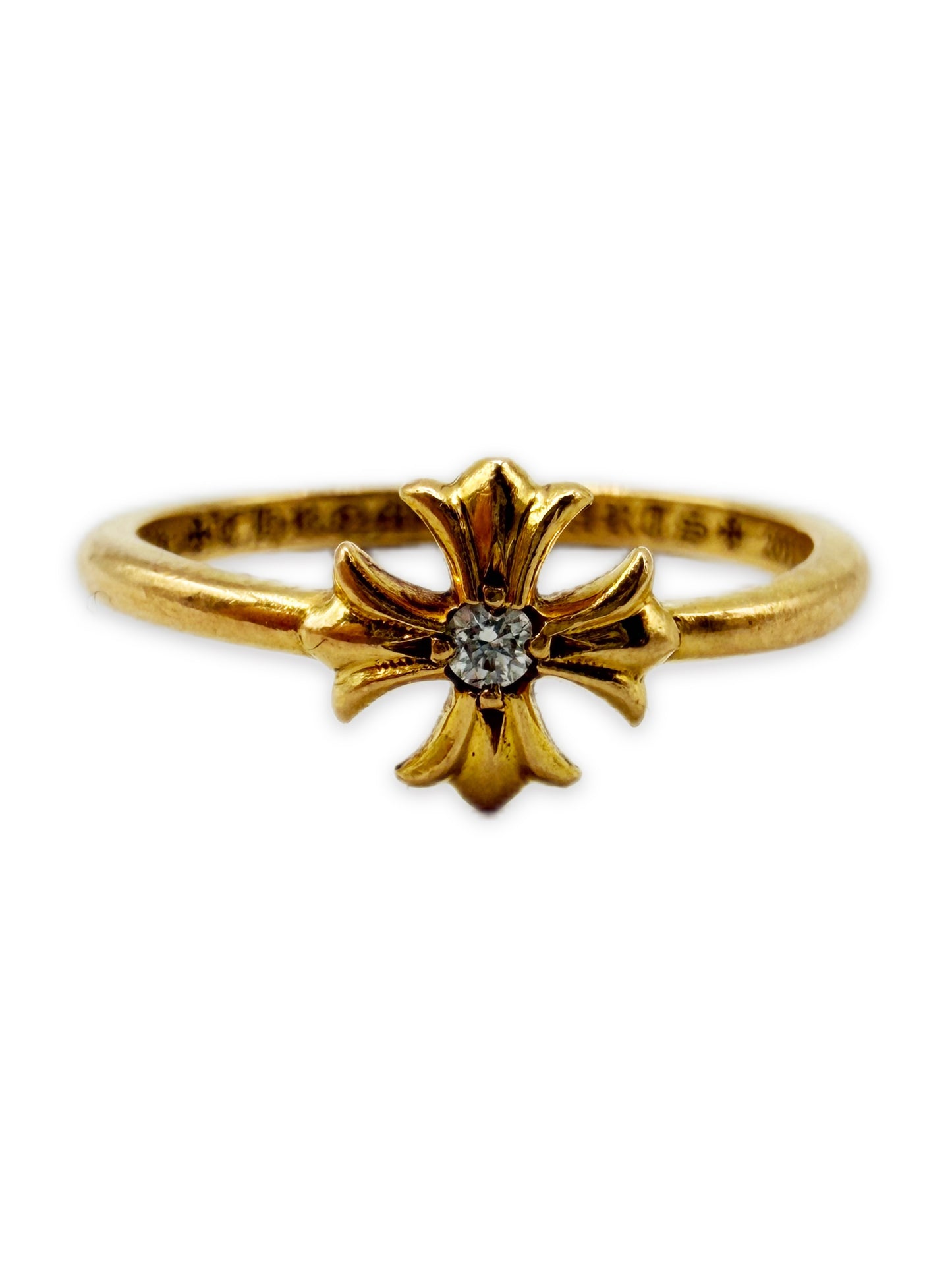 Chrome Hearts 22k Gold Factory Diamond Set Plus Ring