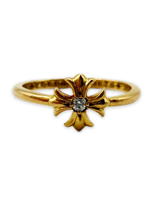 Chrome Hearts 22k Gold Factory Diamond Set Plus Ring