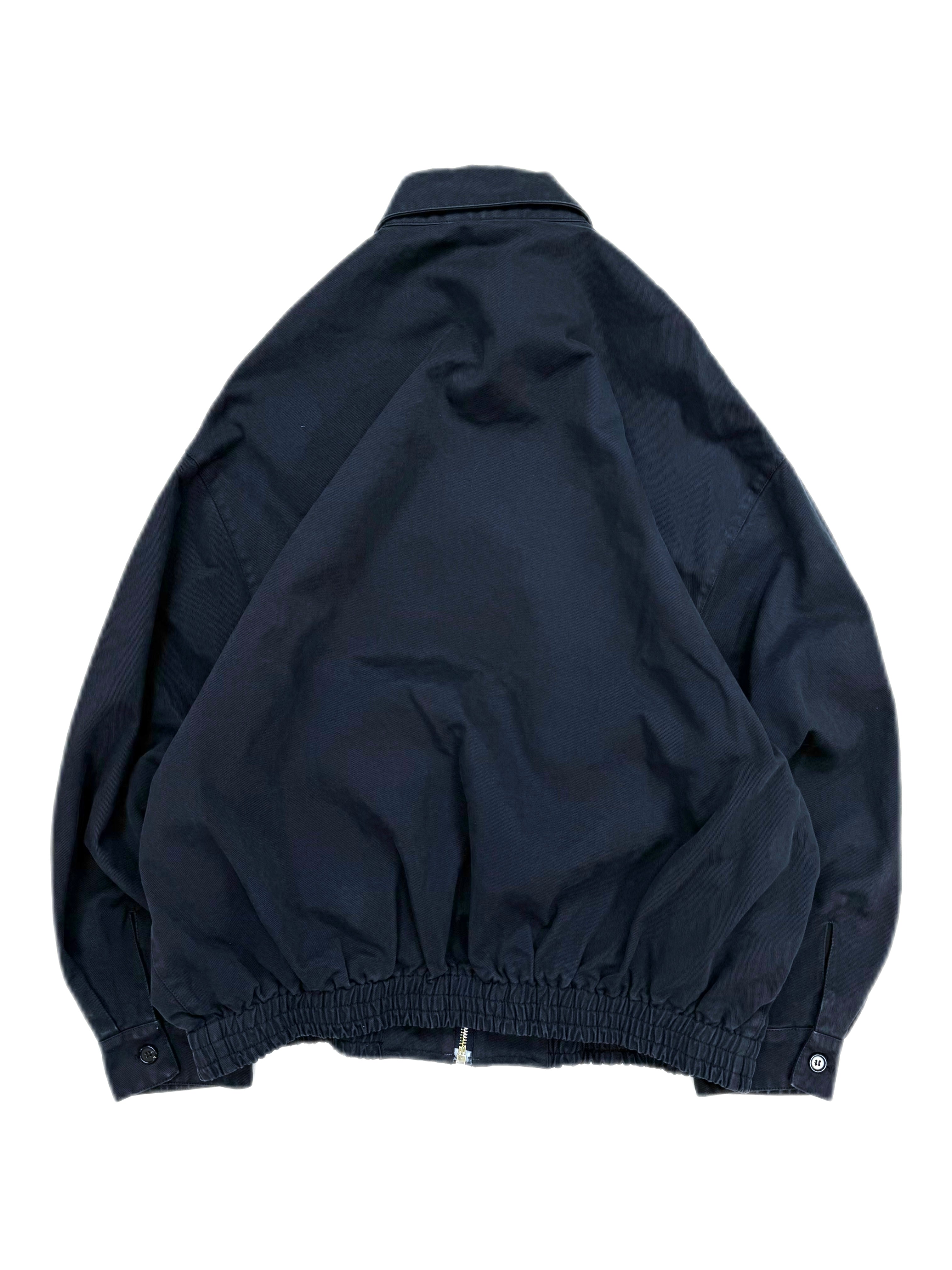 SS24 Miu Miu Embroidered Logo Dark Blue Bomber Jacket