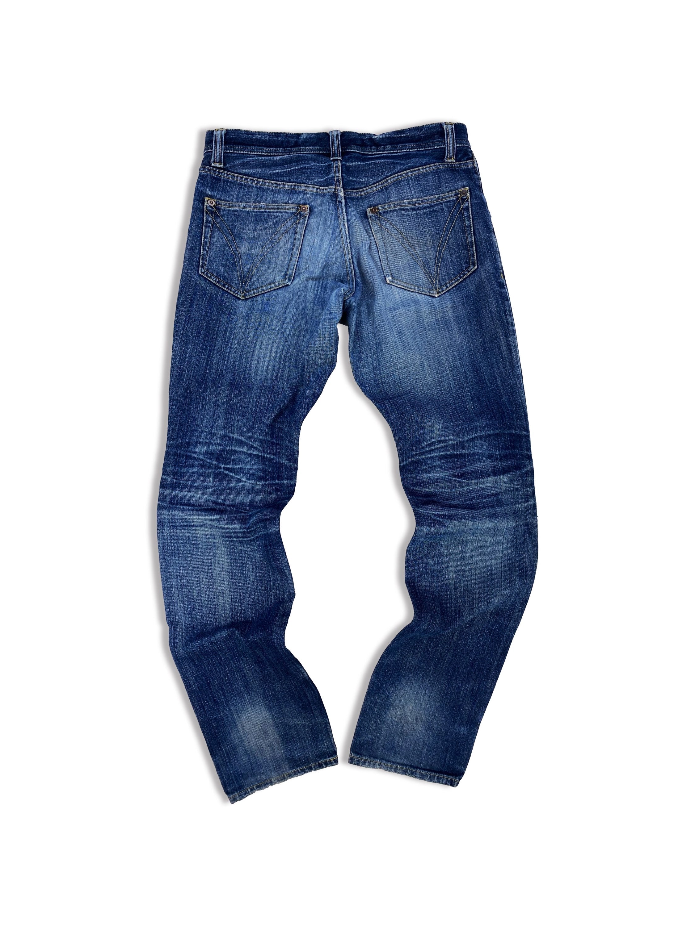 00s Tete Homme Patchwork Distressed Indigo Denim