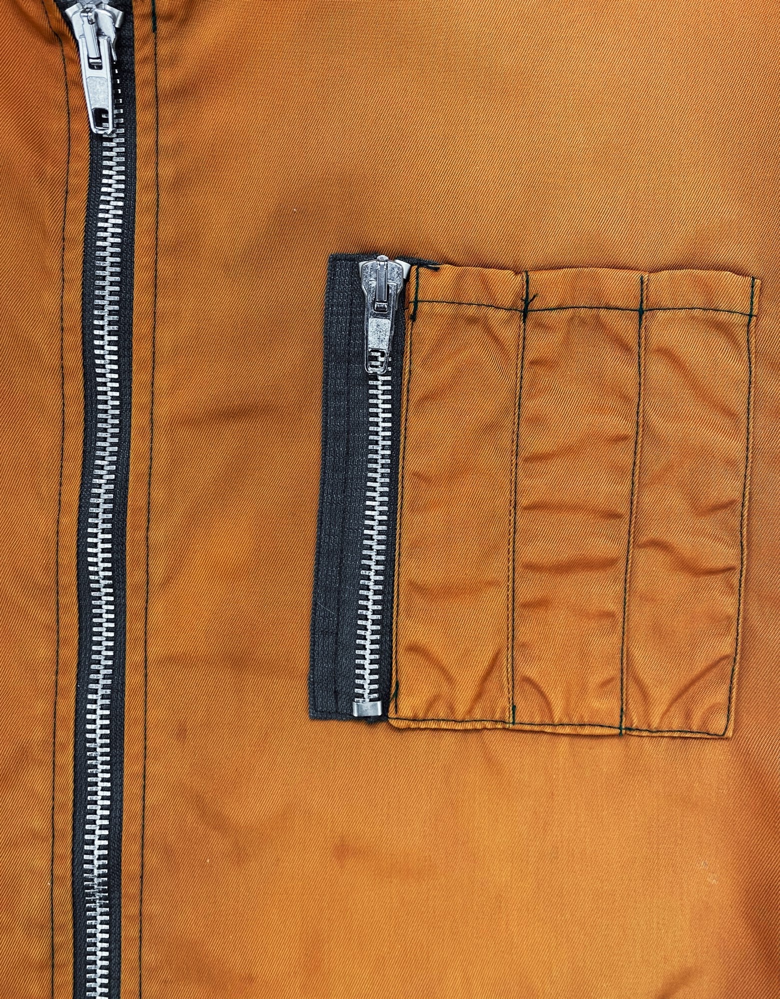 SS96 Helmut Lang MA-1 Burnt Nylon Moto Jacket