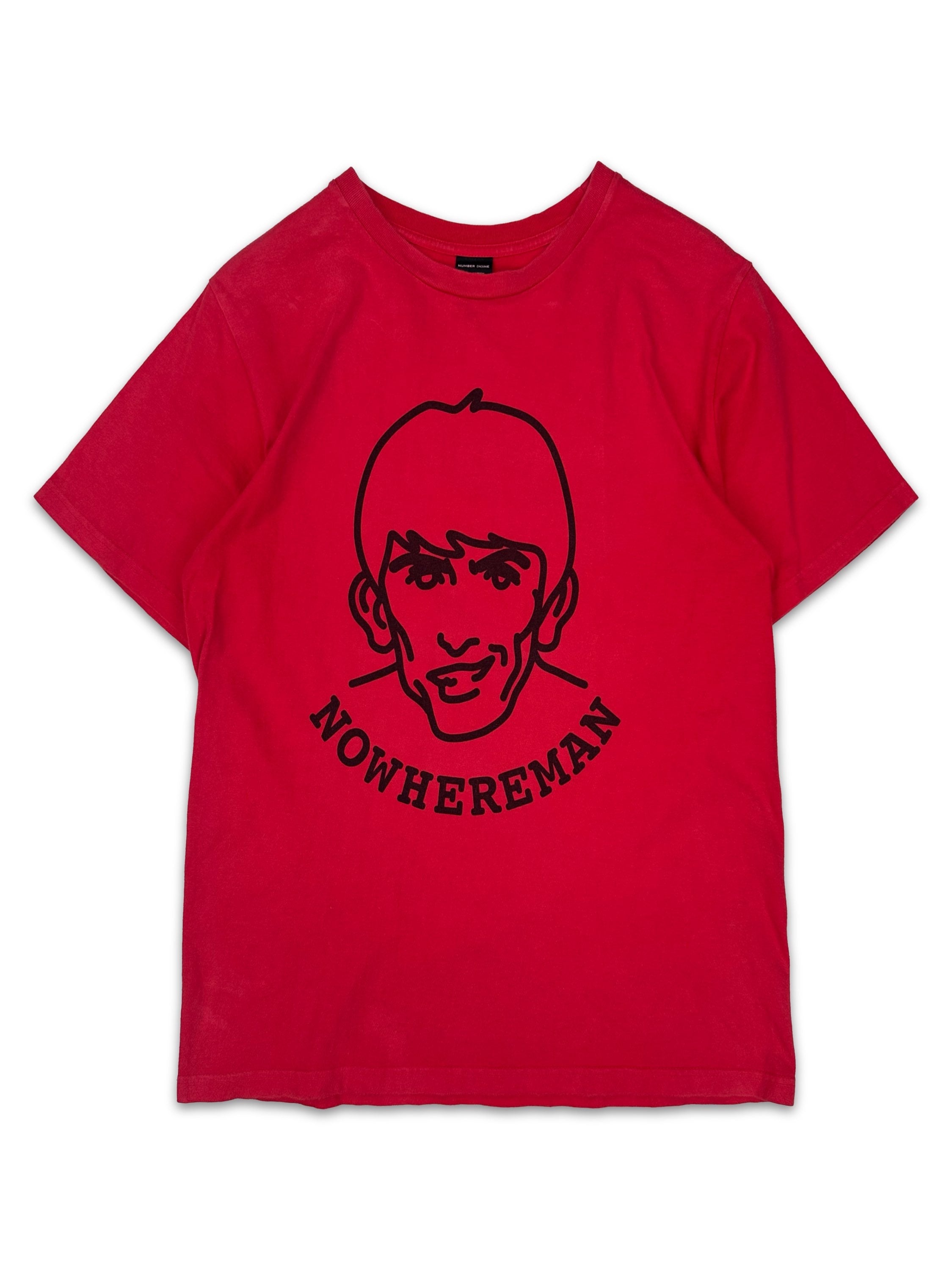 Number (N)ine ‘Nowhere Man’ Red Stencil Graphic T-Shirt