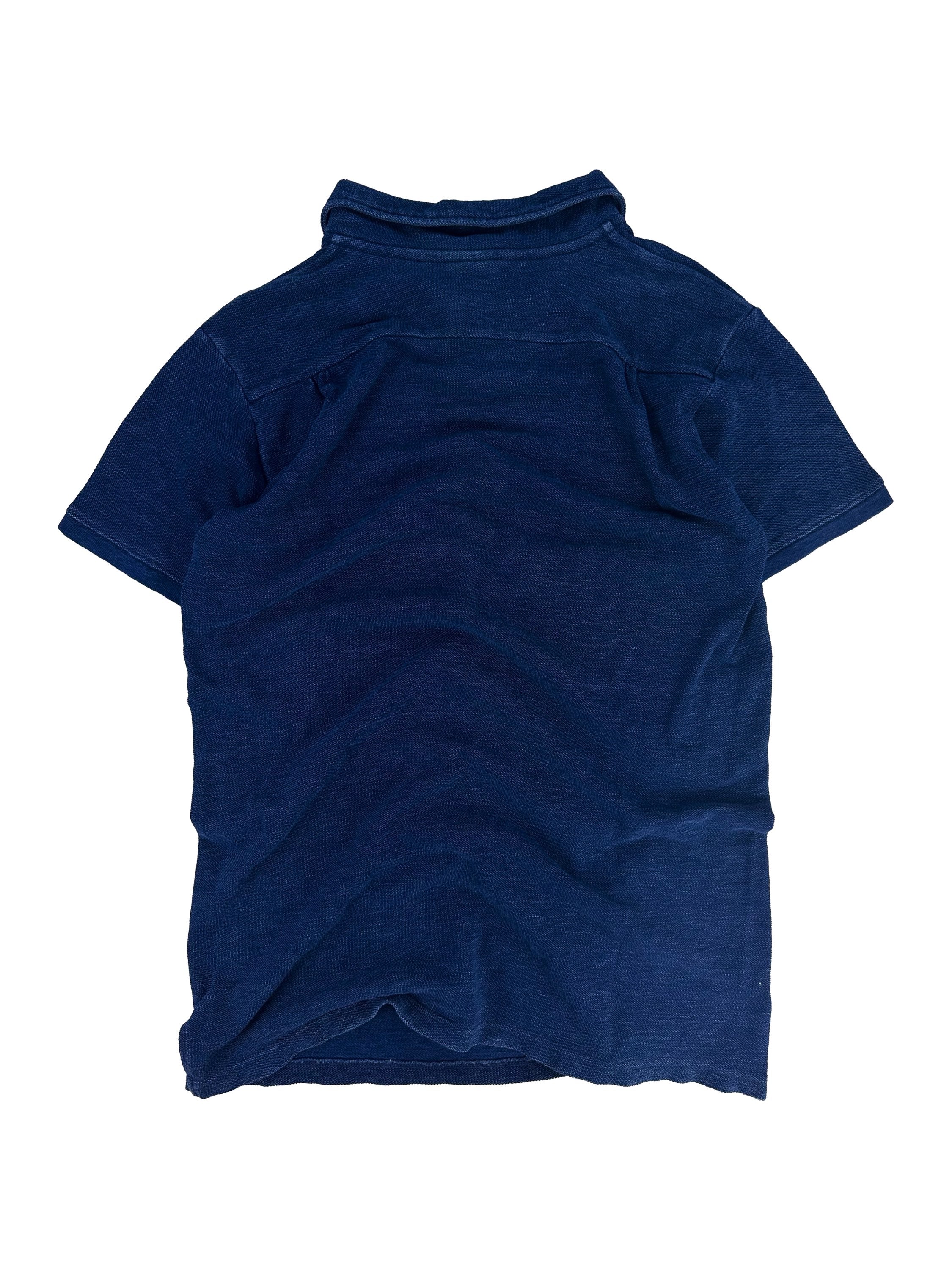Kapital Navy Blue Collared Button Up Polo